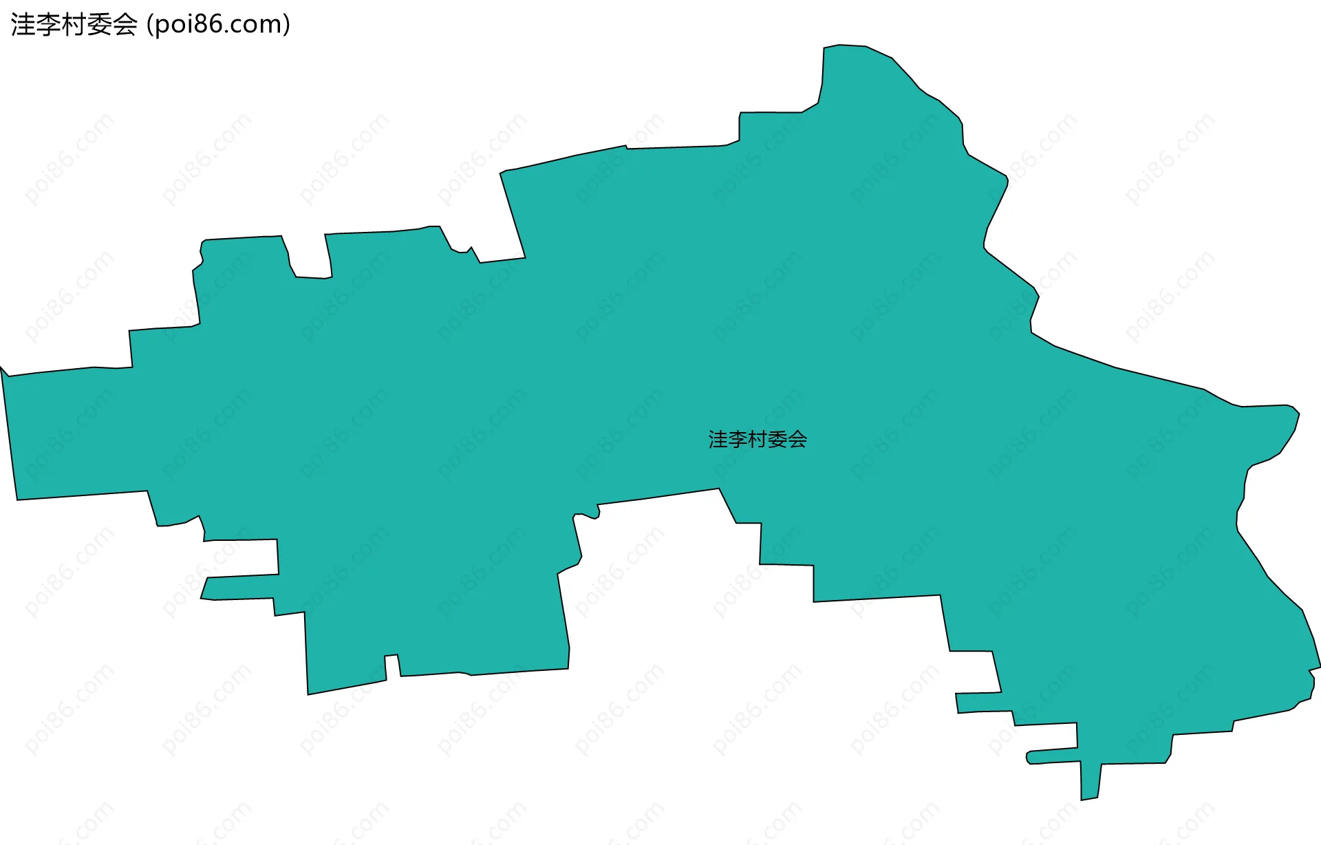洼李村委会边界地图