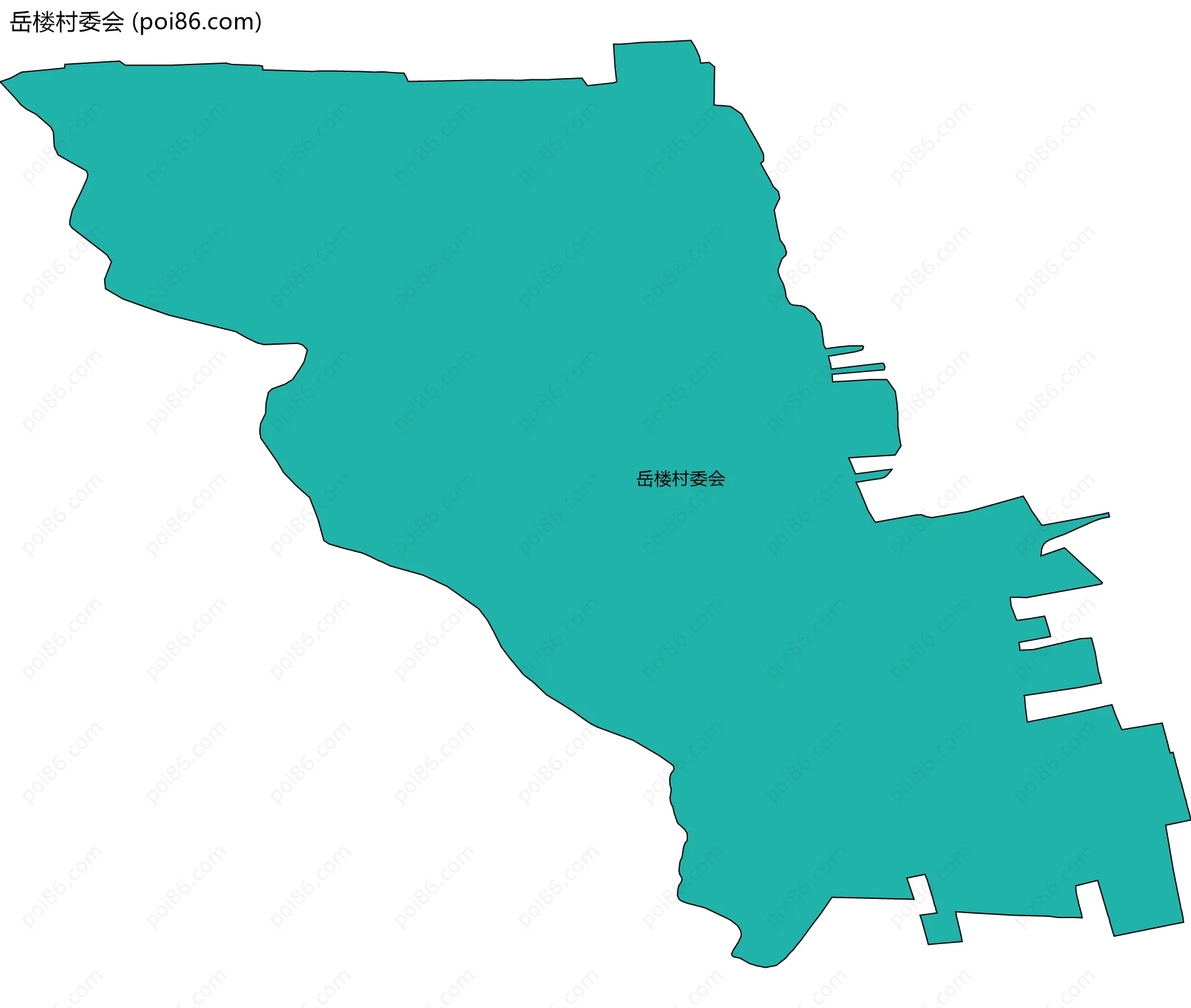 岳楼村委会边界地图