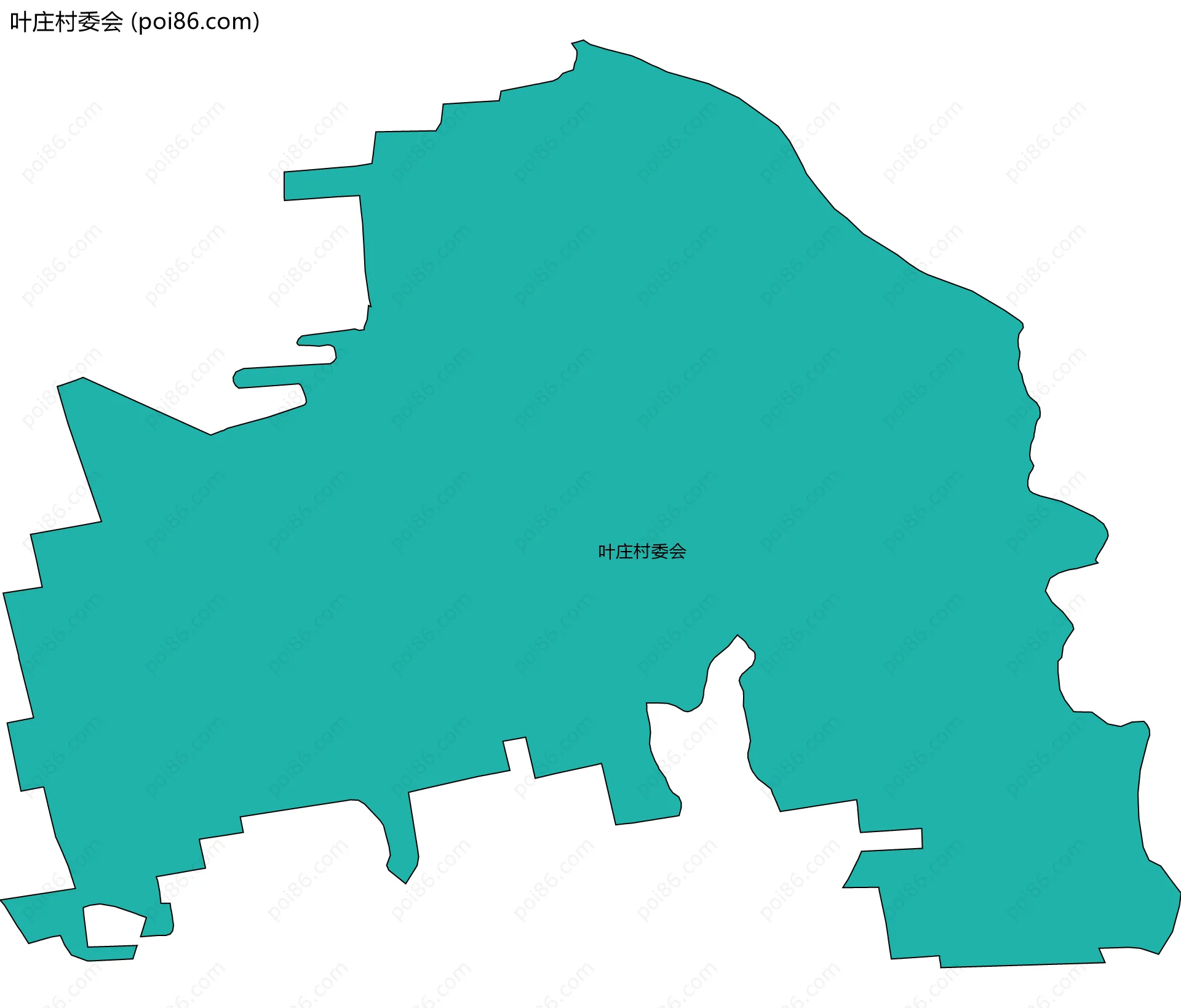 叶庄村委会边界地图