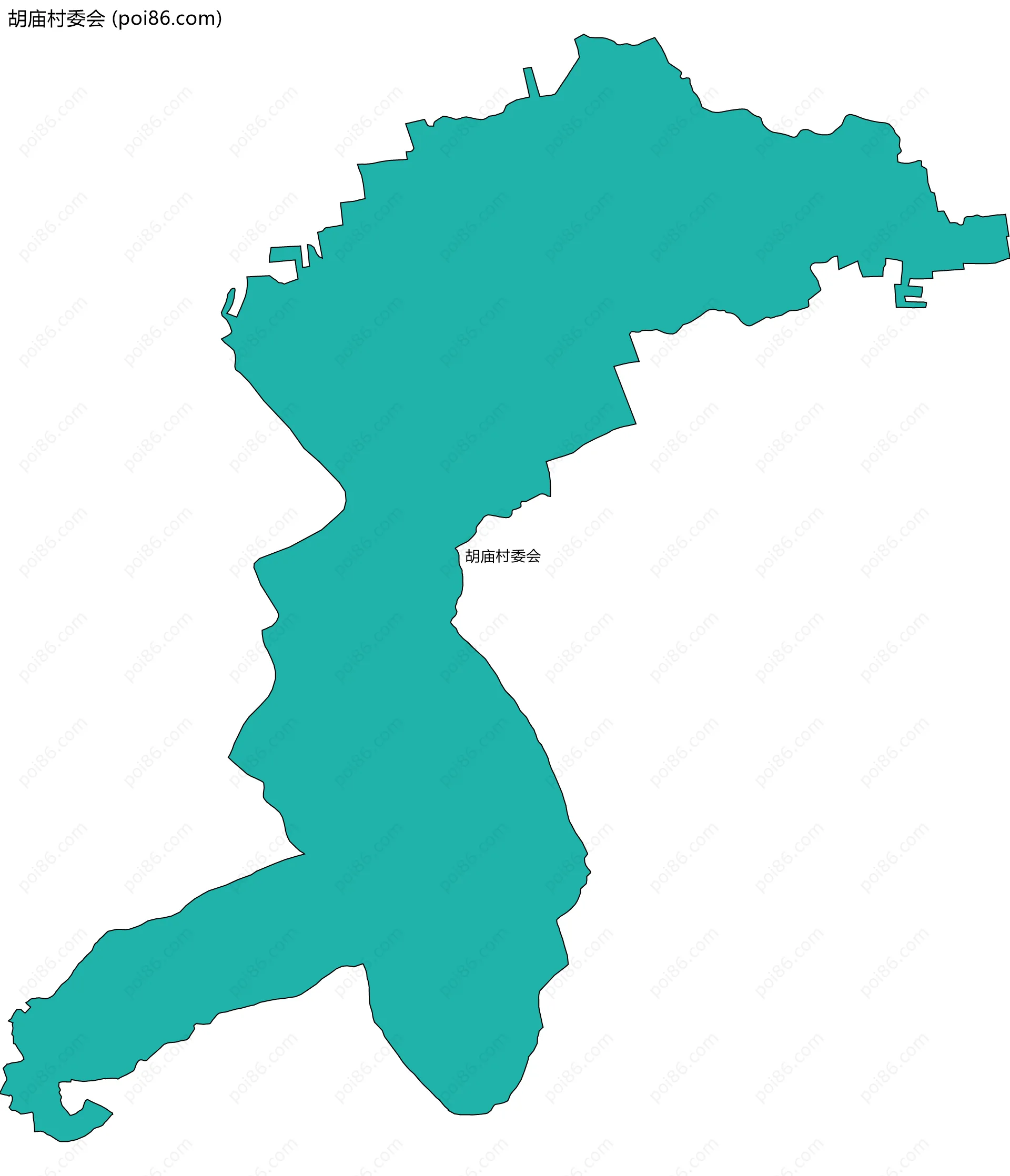 胡庙村委会边界地图