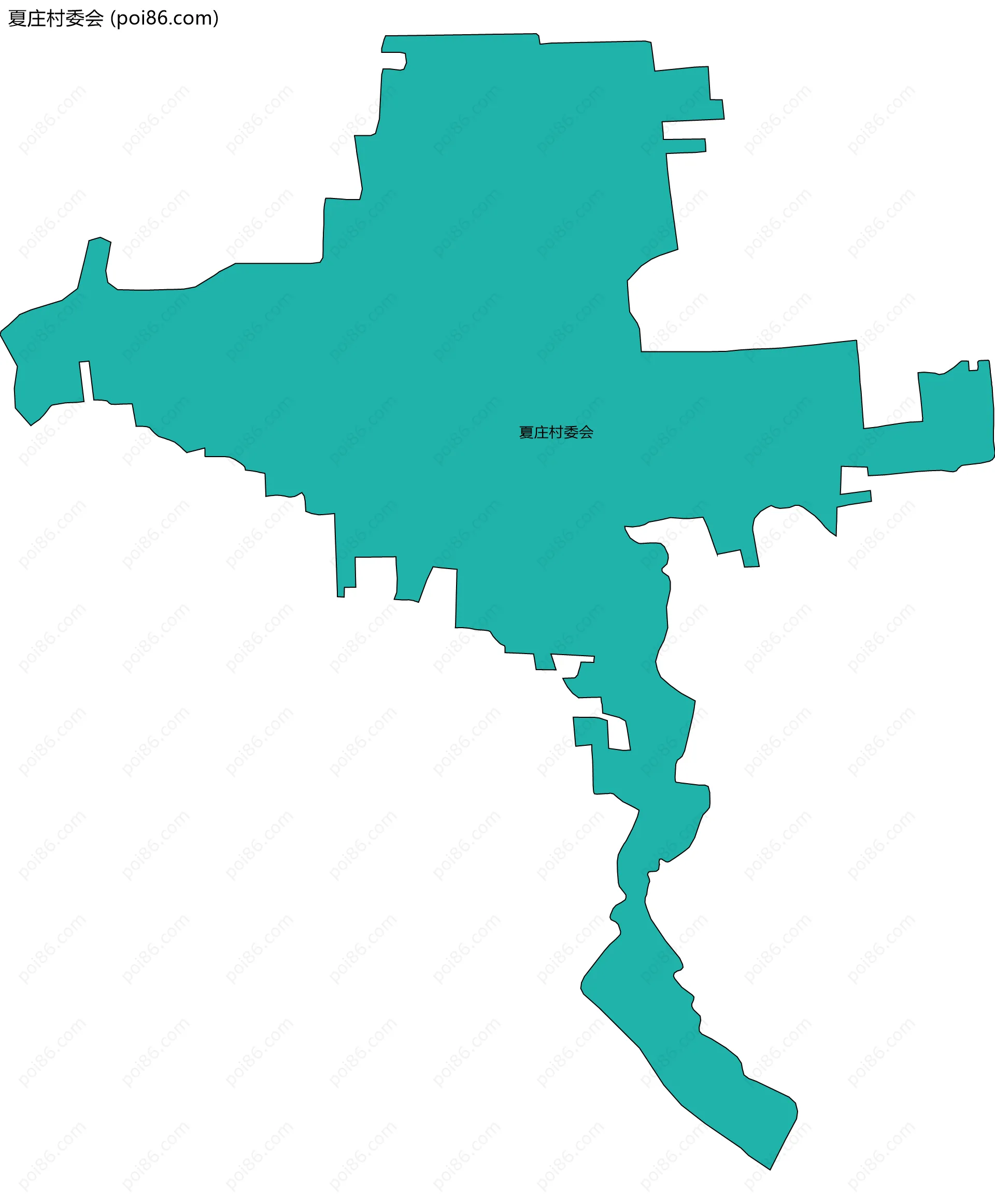 夏庄村委会边界地图