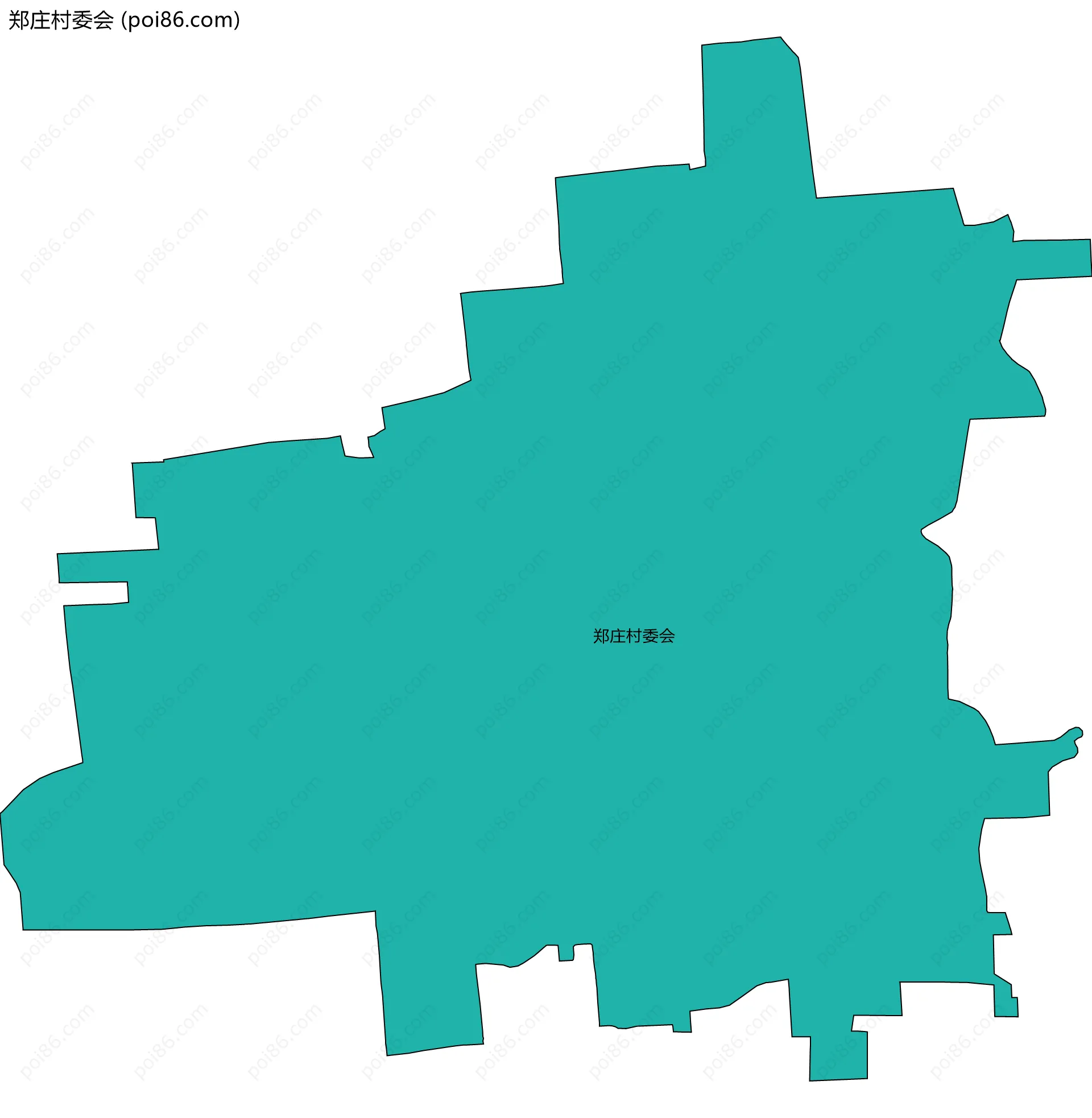 郑庄村委会边界地图