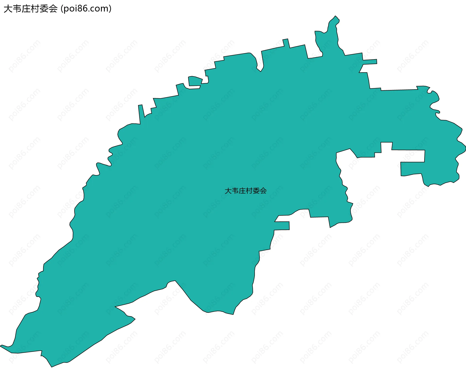 大韦庄村委会边界地图