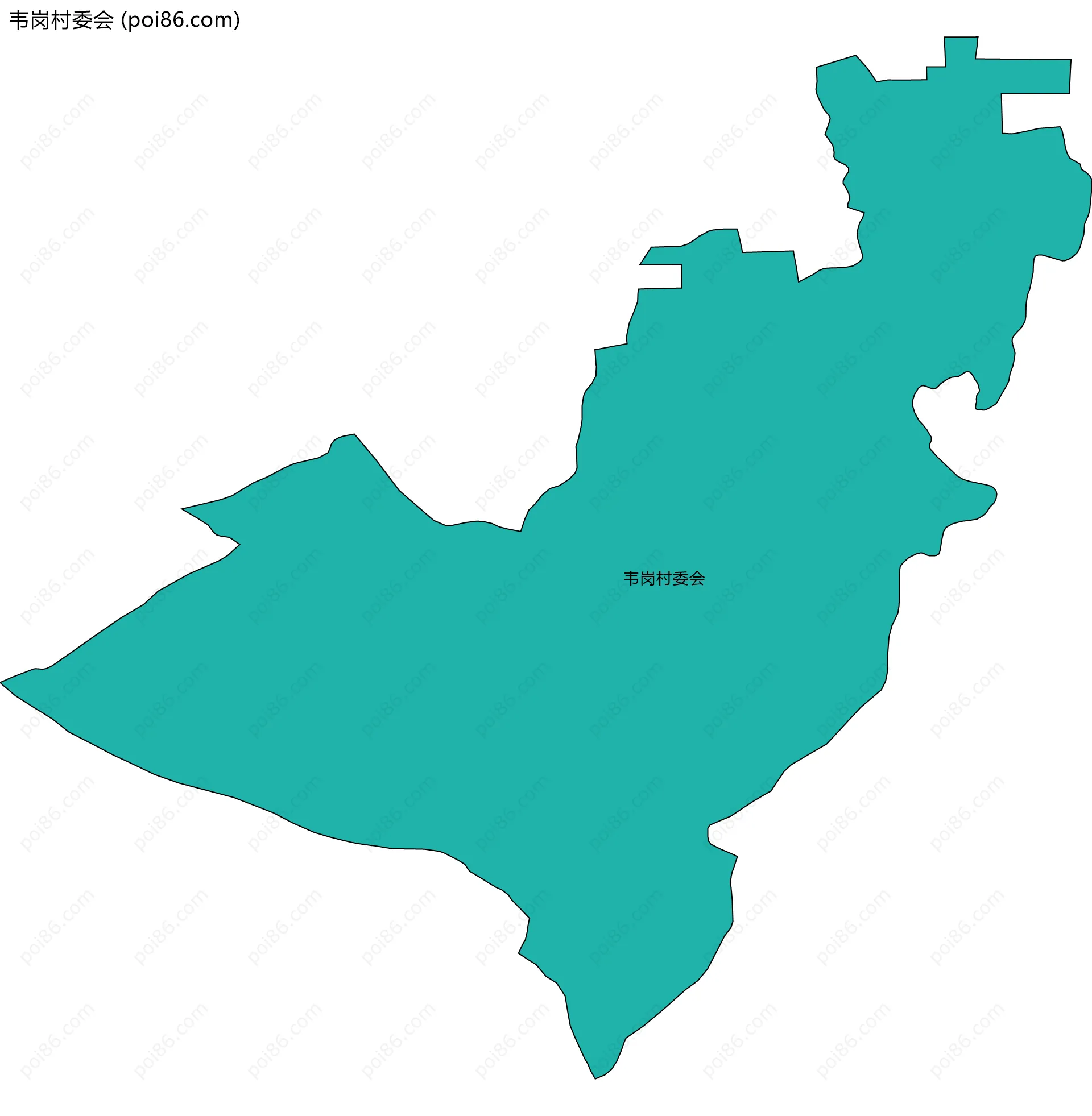 韦岗村委会边界地图