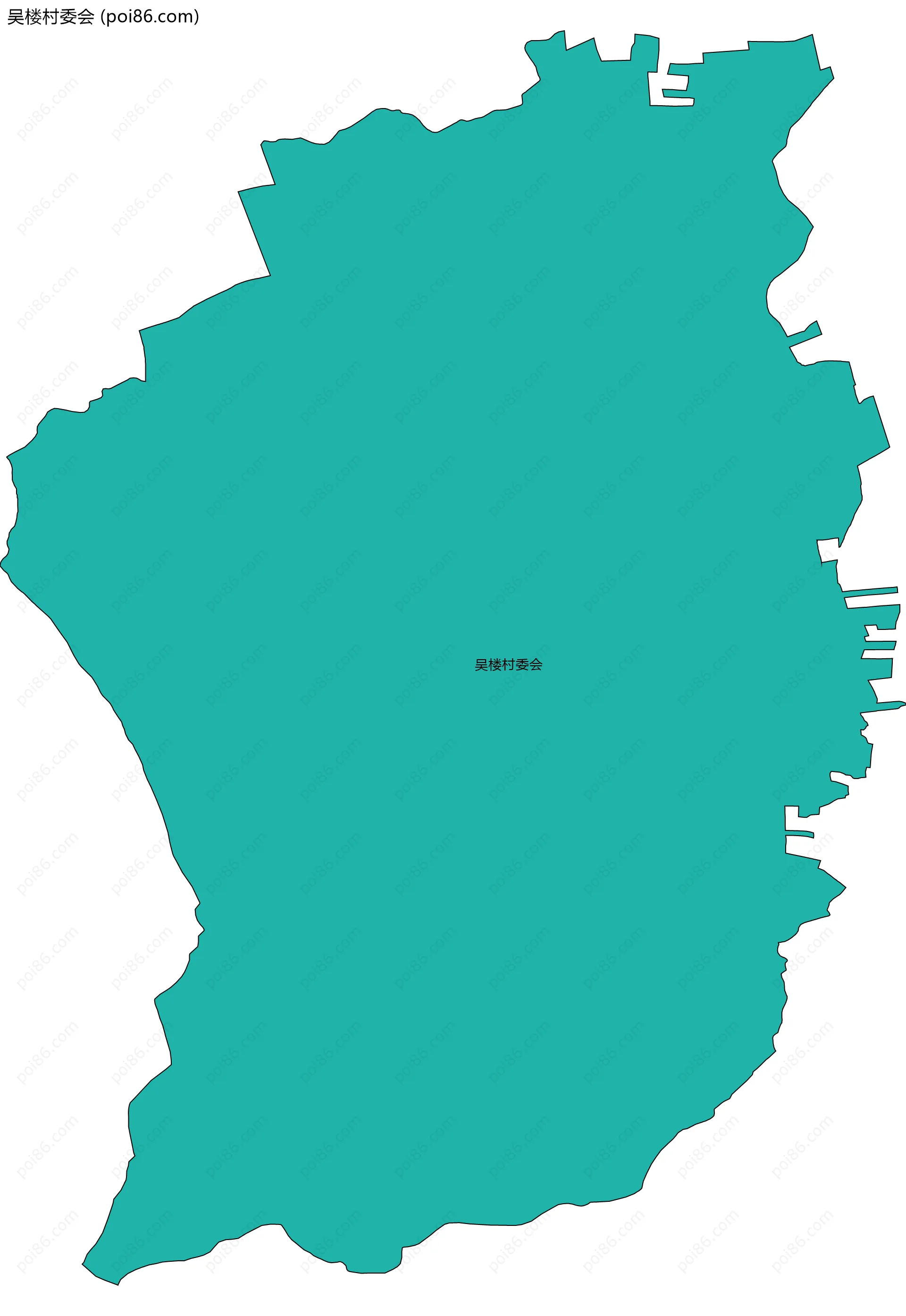吴楼村委会边界地图
