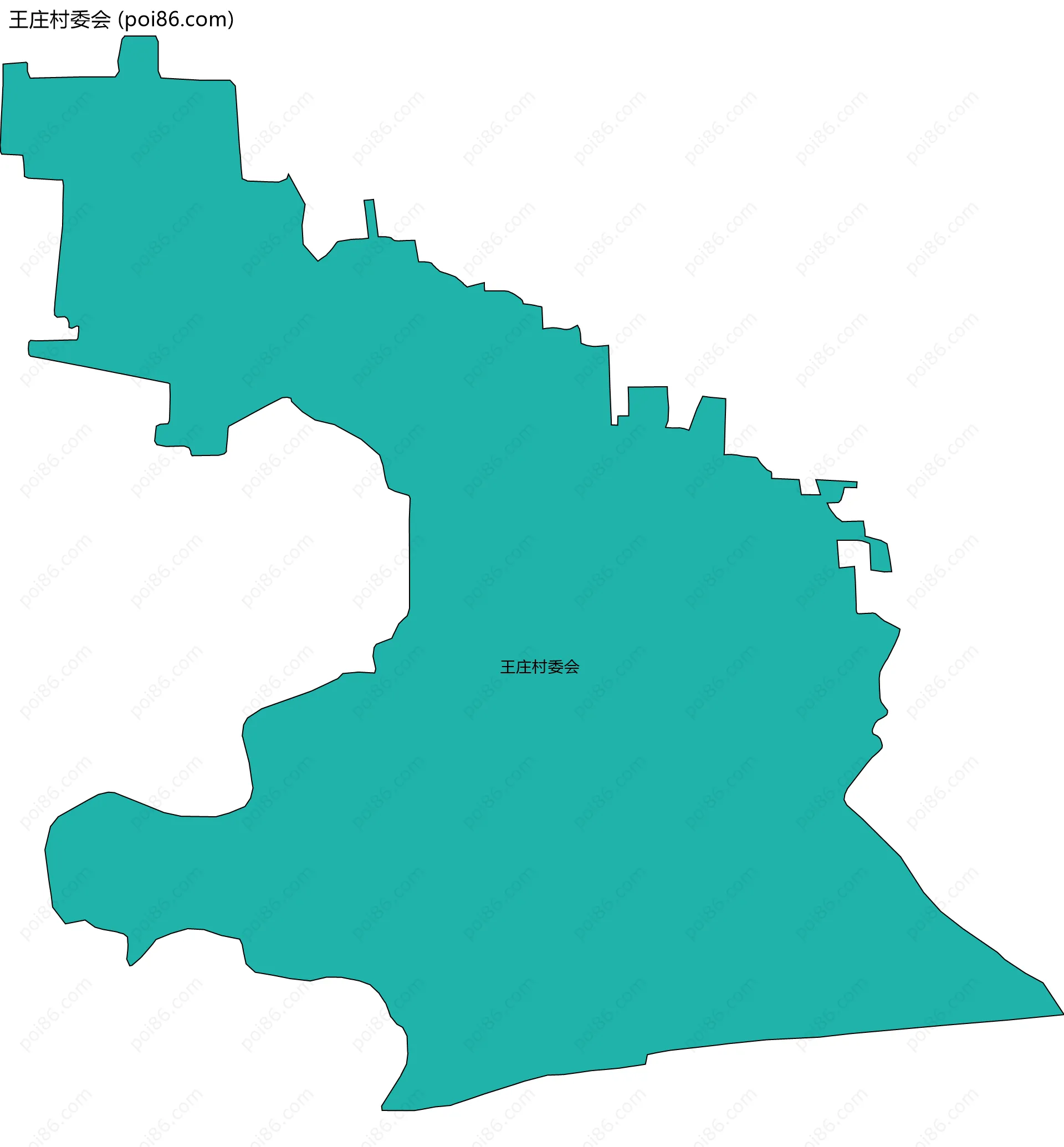 王庄村委会边界地图