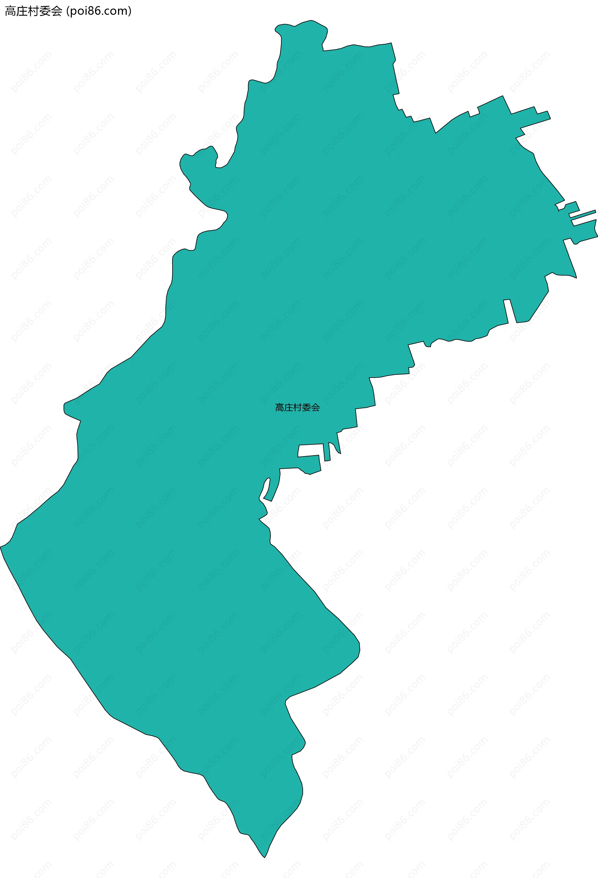 高庄村委会边界地图