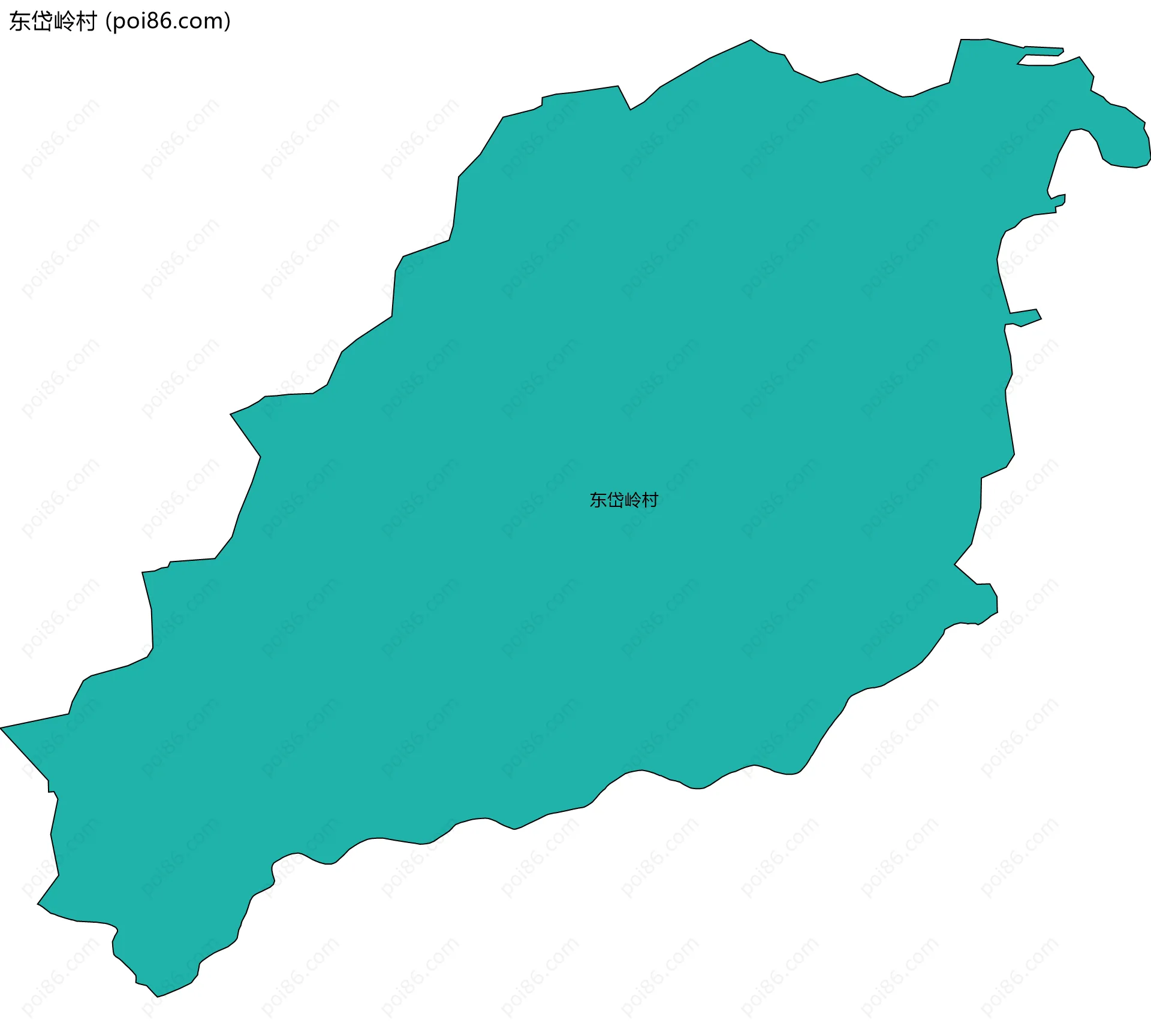 东岱岭村边界地图