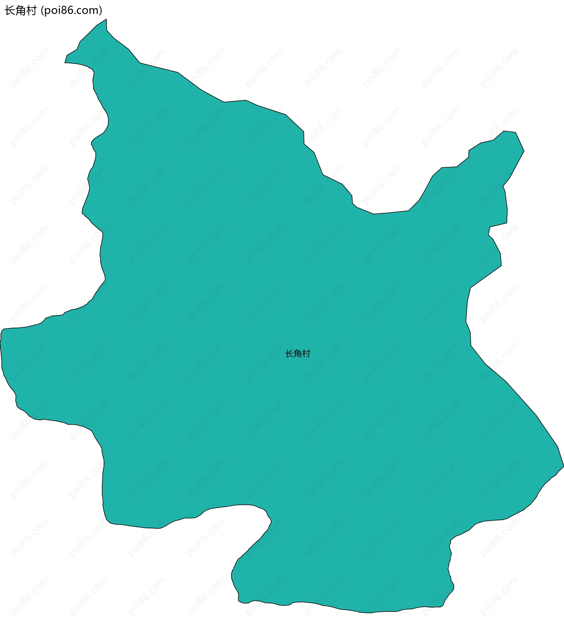 长角村边界地图