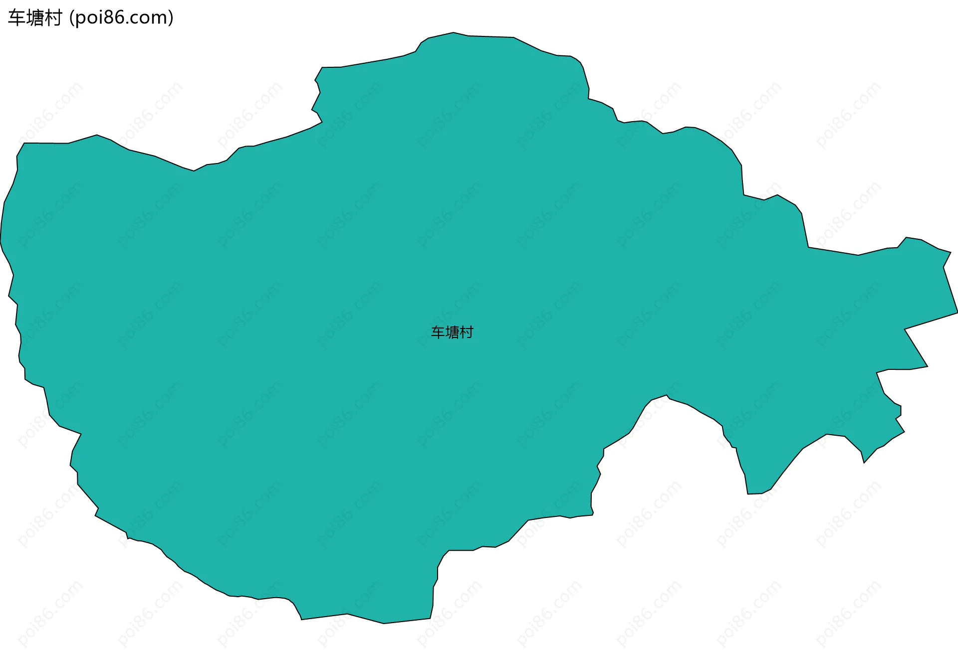 车塘村边界地图