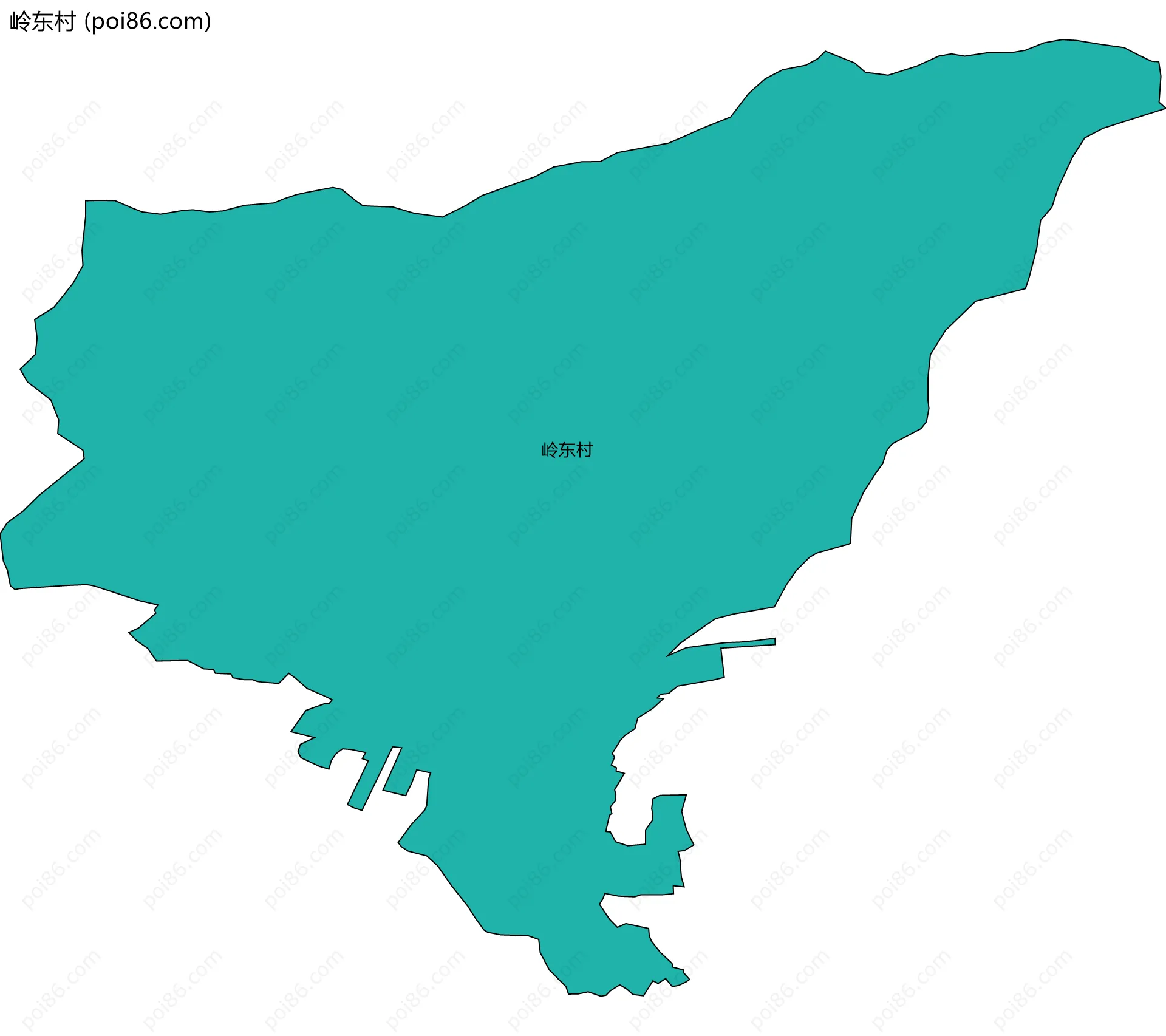 岭东村边界地图