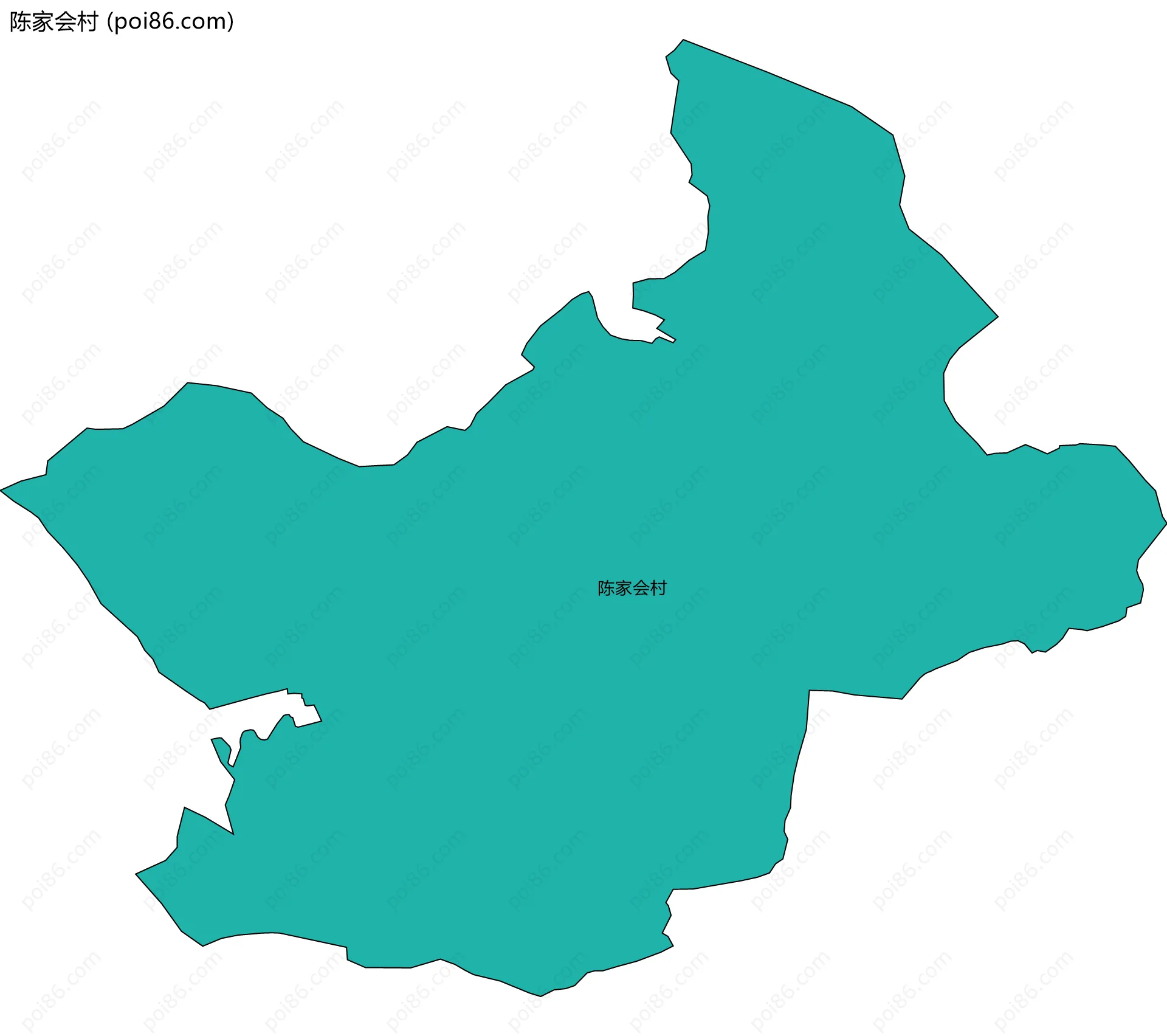 陈家会村边界地图