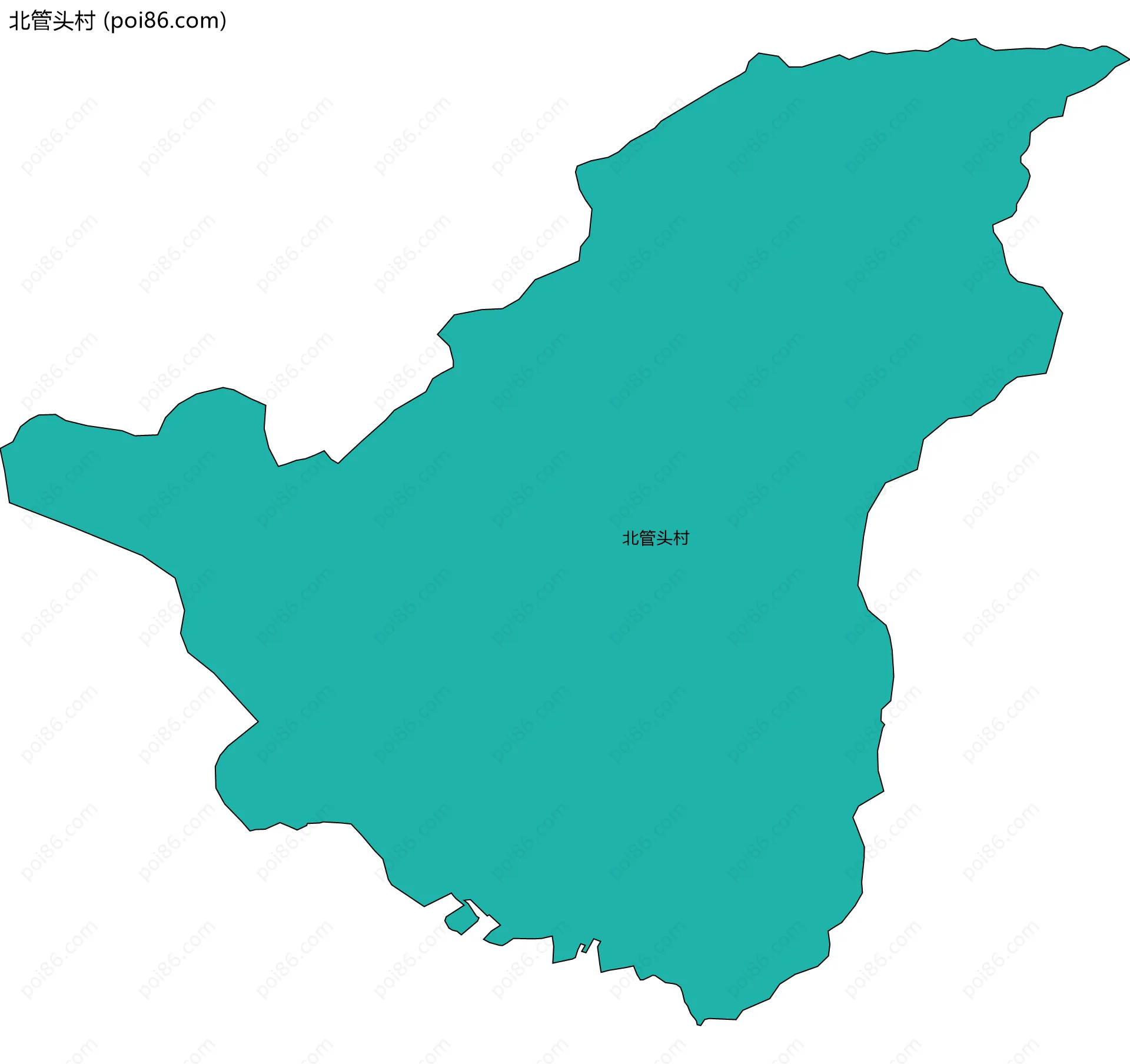 北管头村边界地图