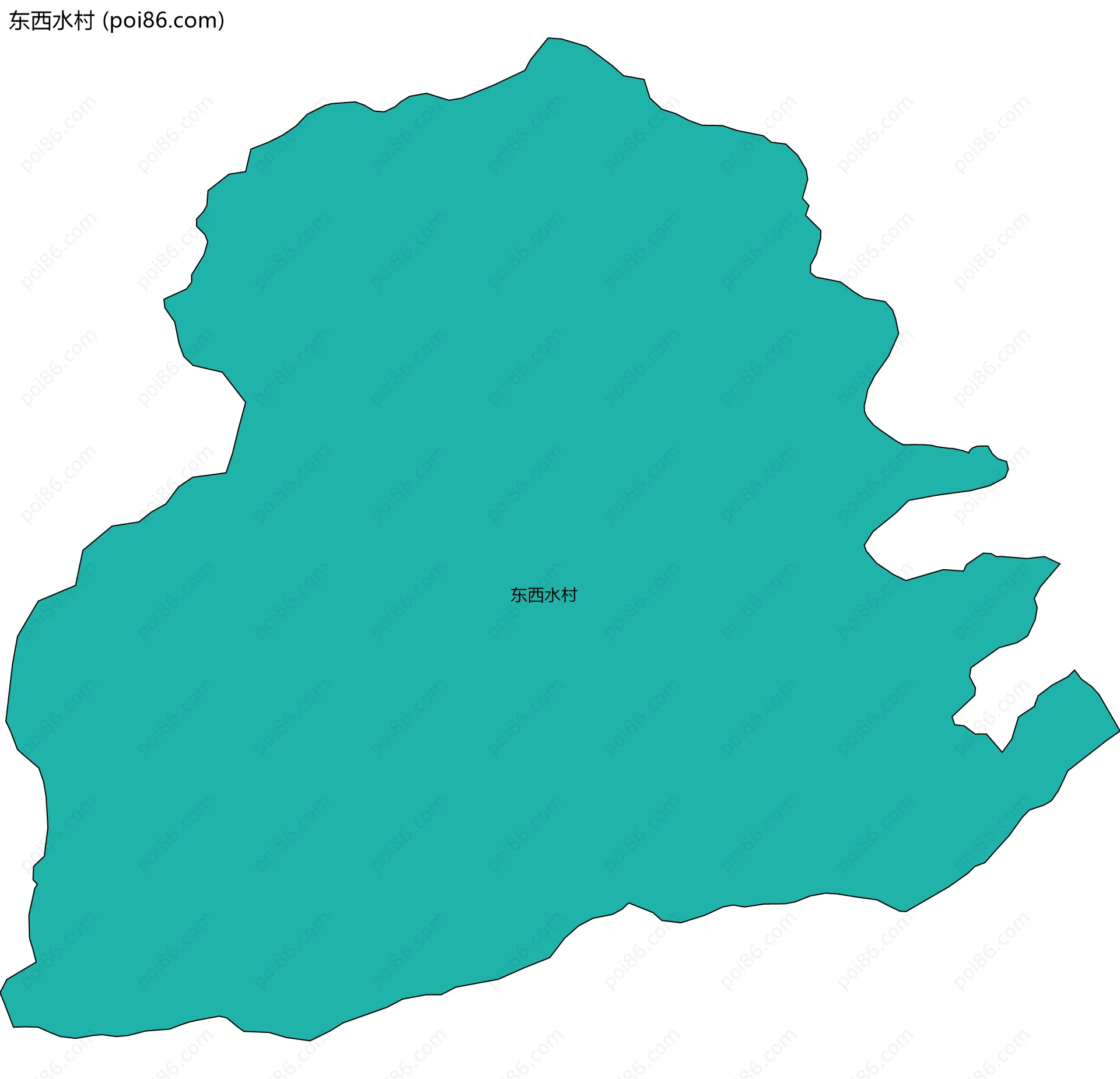 东西水村边界地图
