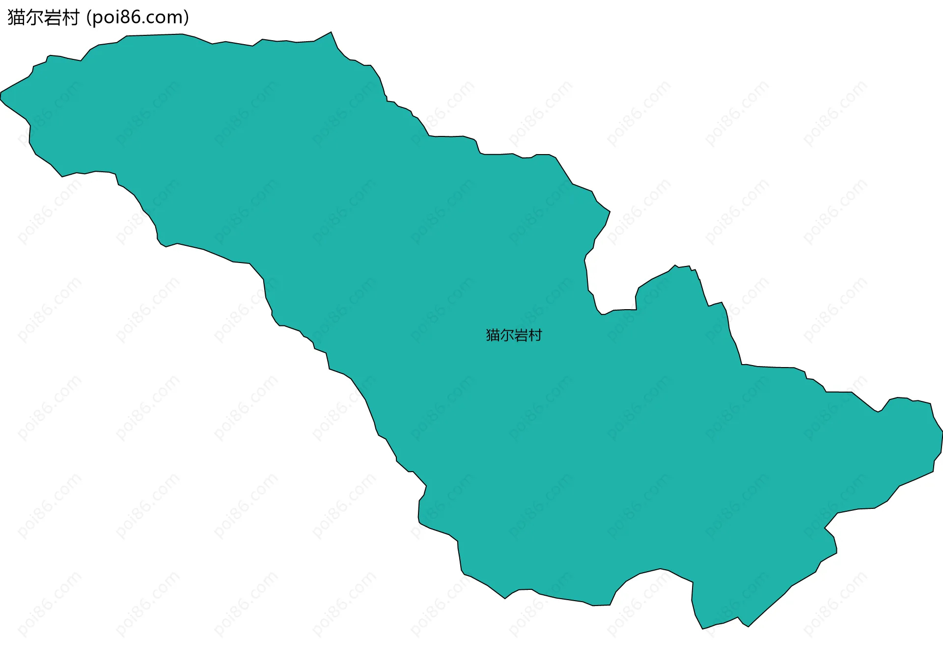 猫尔岩村边界地图