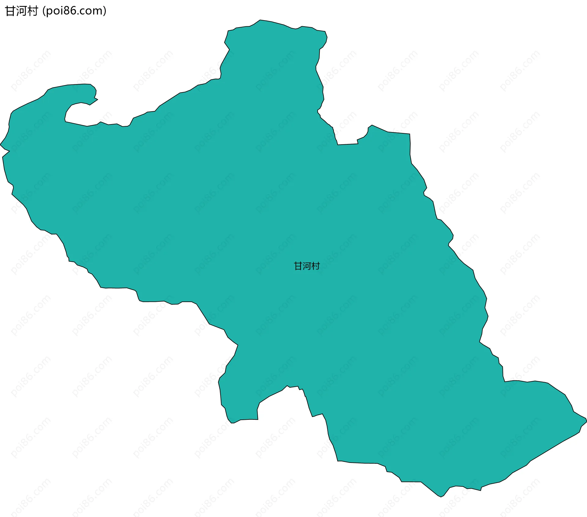 甘河村边界地图