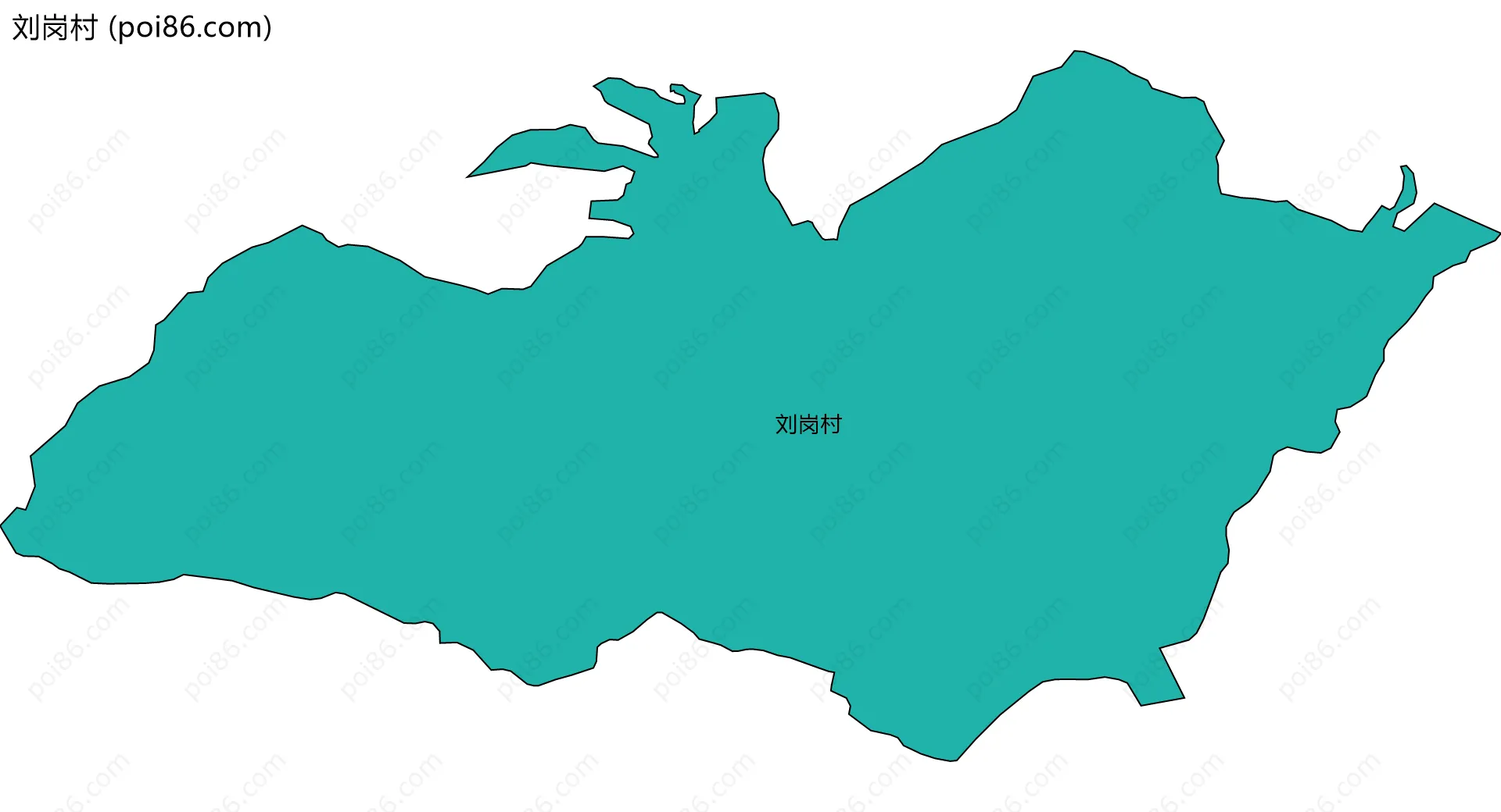 刘岗村边界地图