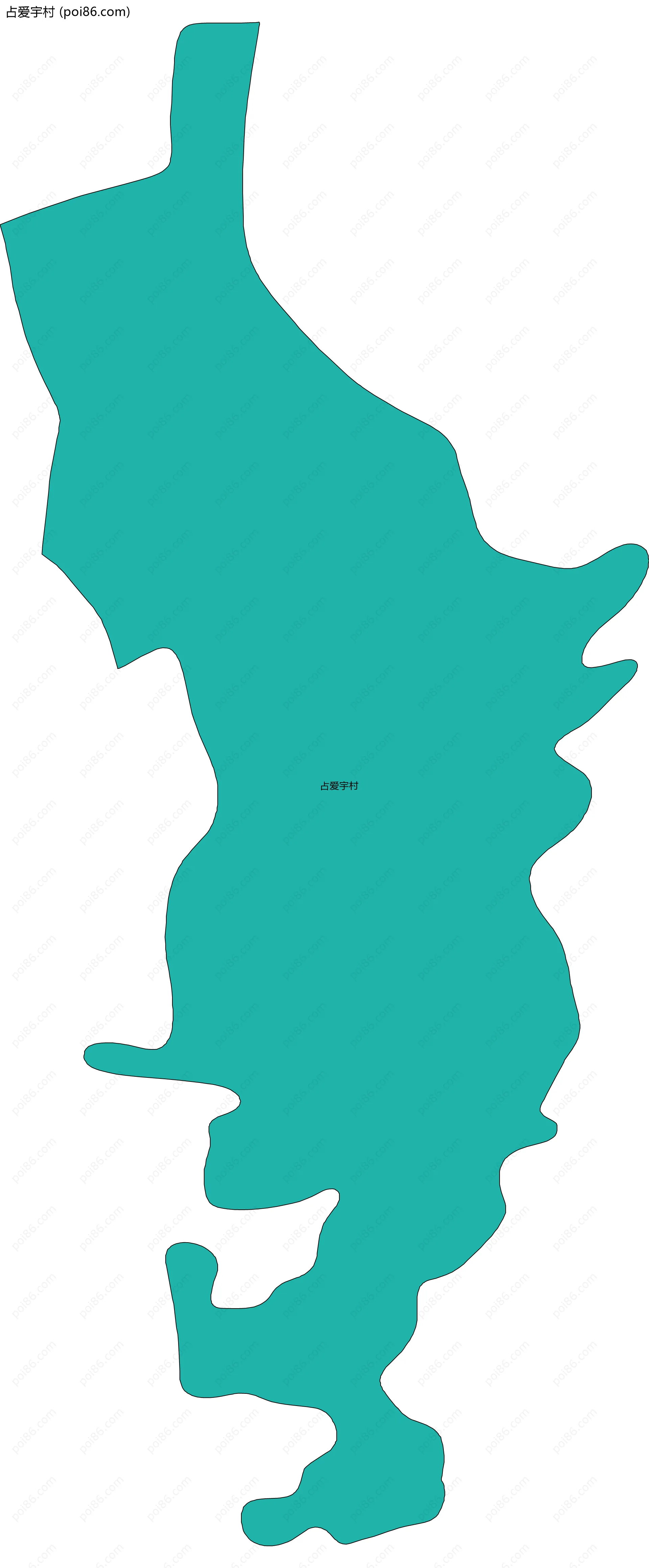 占爱宇村边界地图