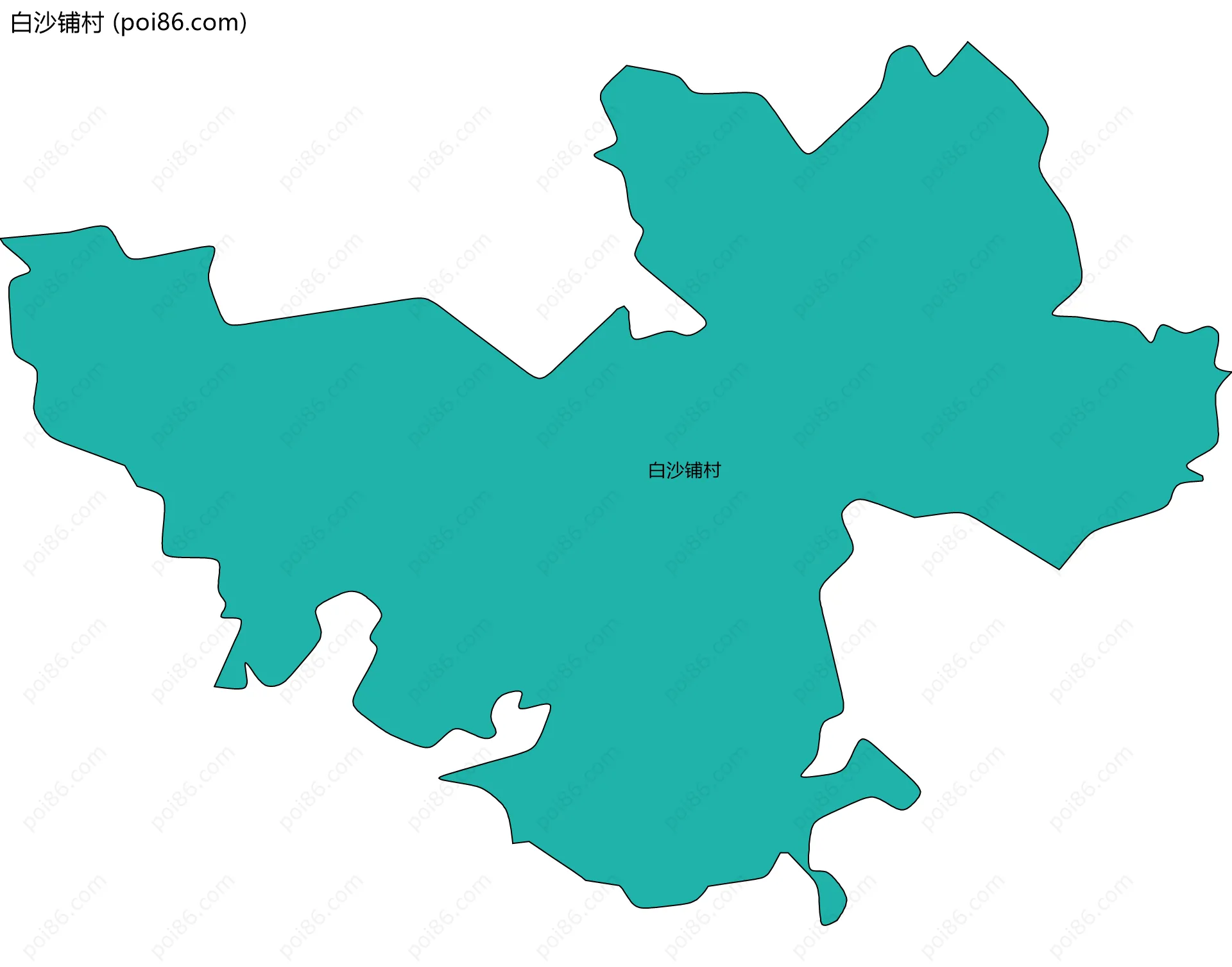 白沙铺村边界地图
