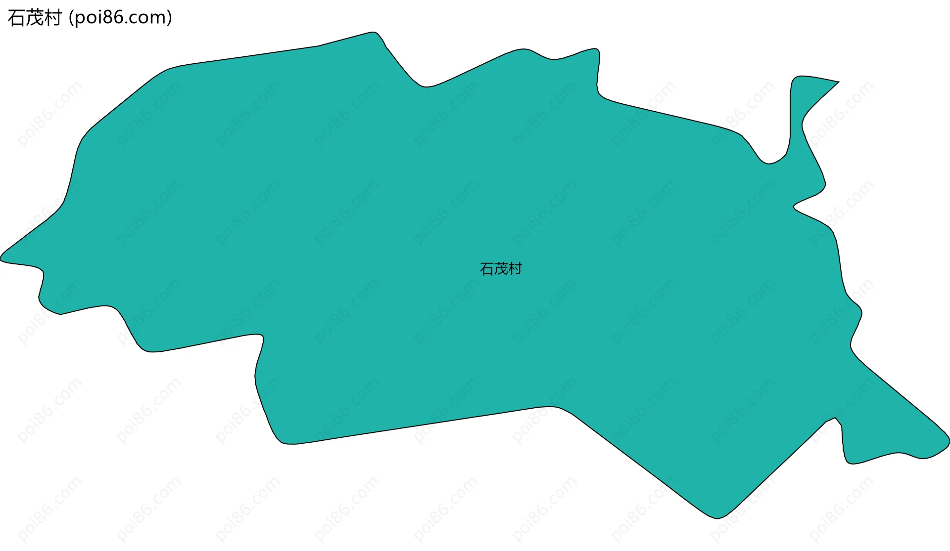 石茂村边界地图