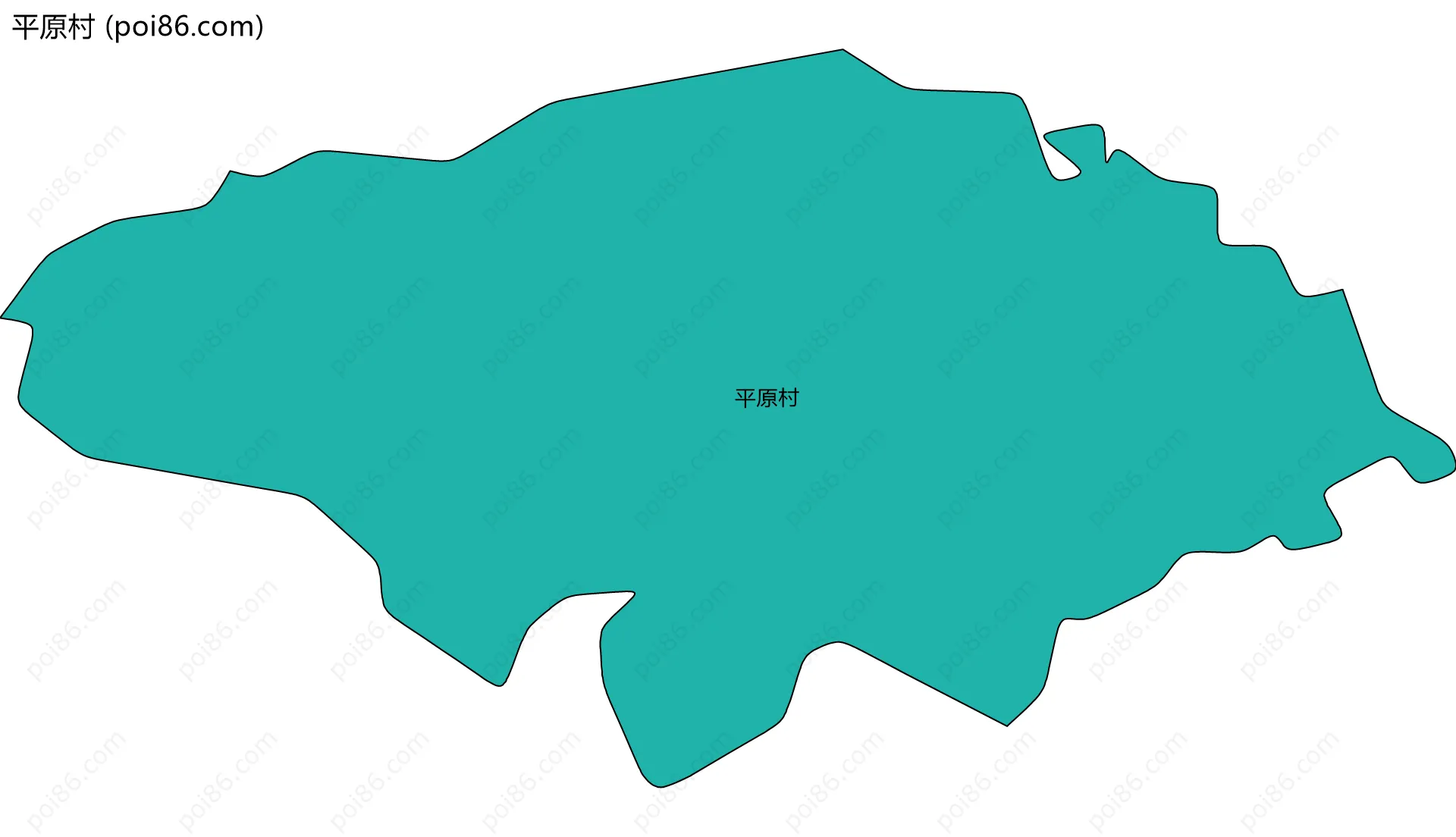 平原村边界地图