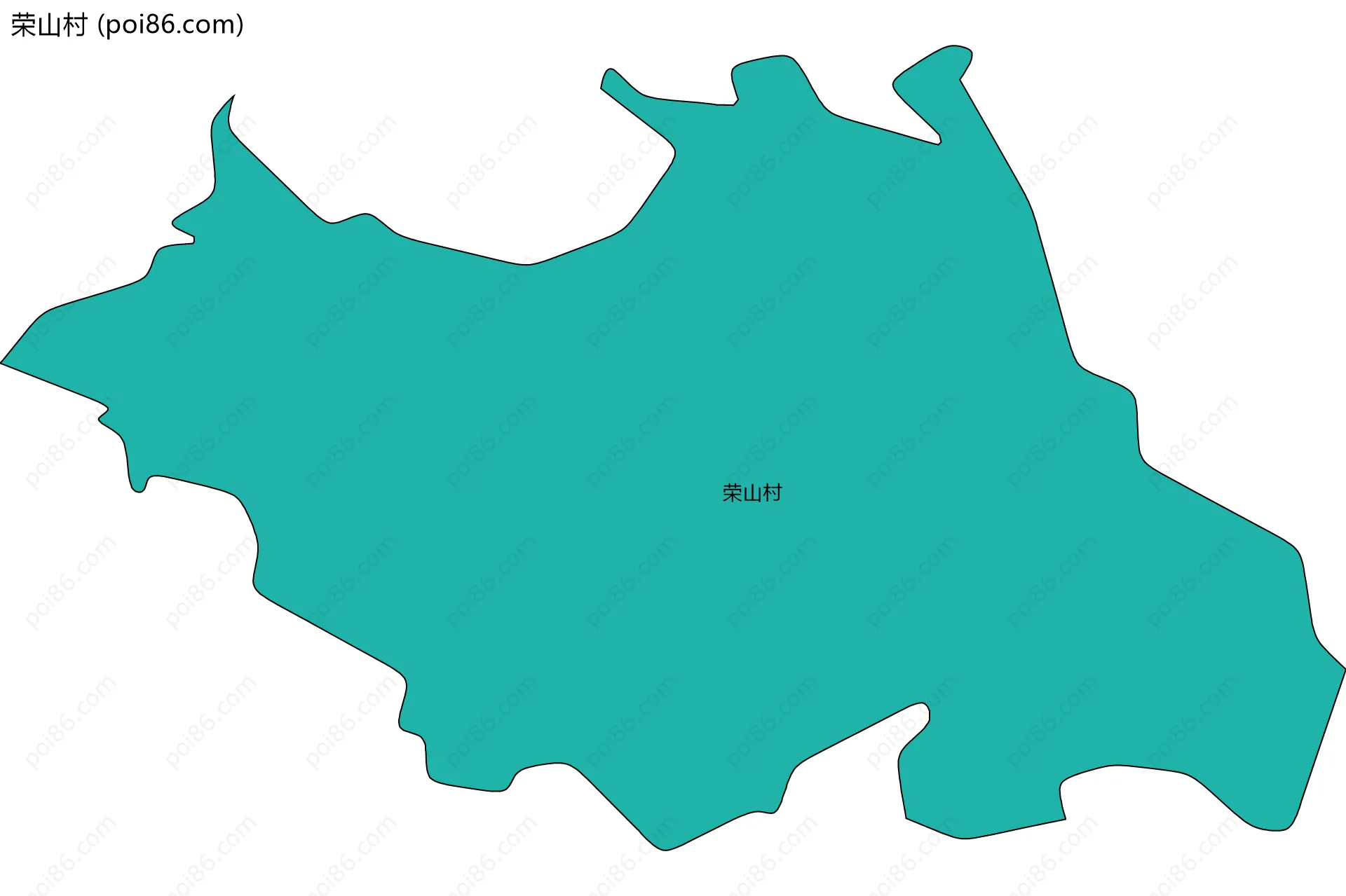 荣山村边界地图