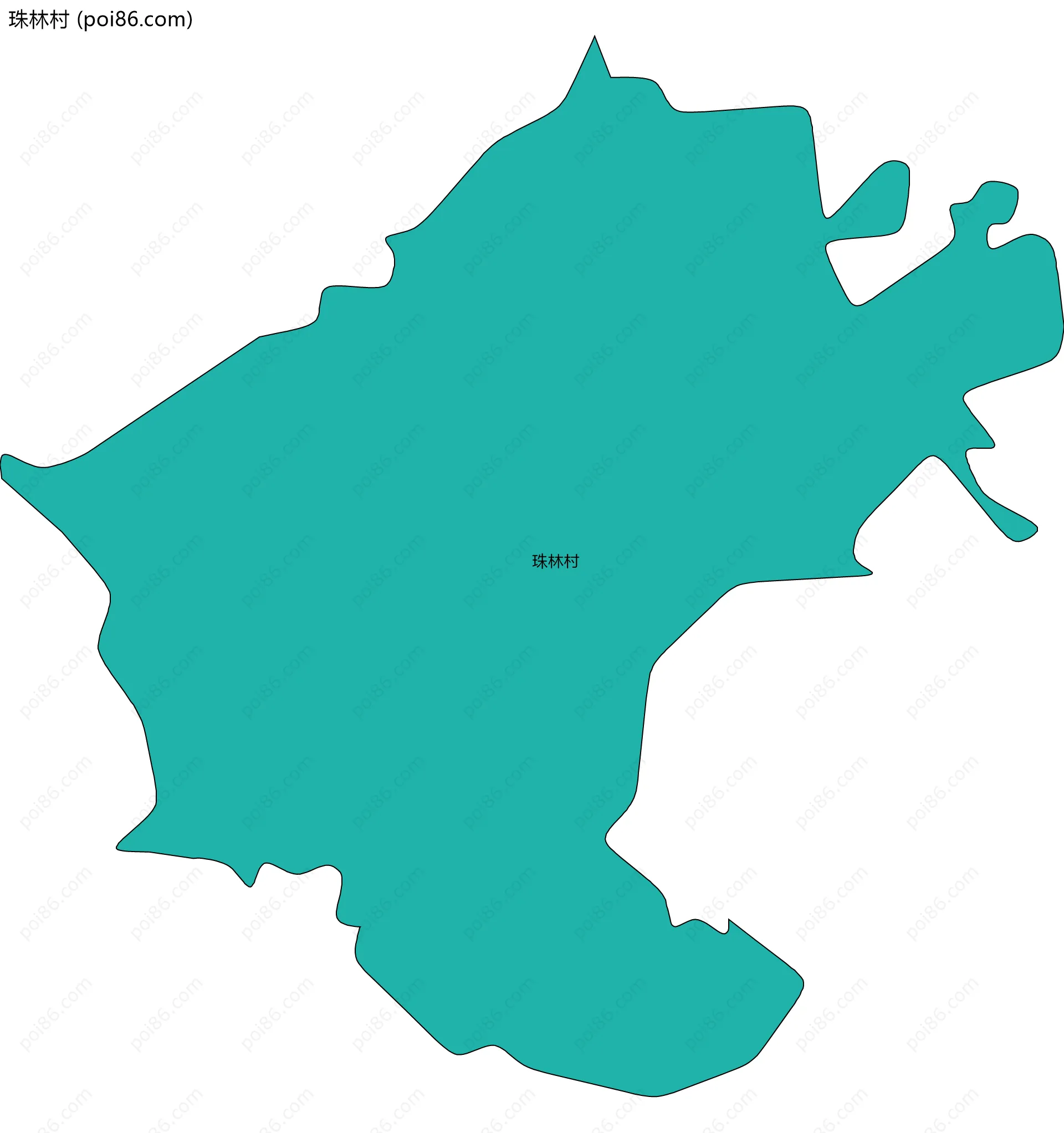 珠林村边界地图