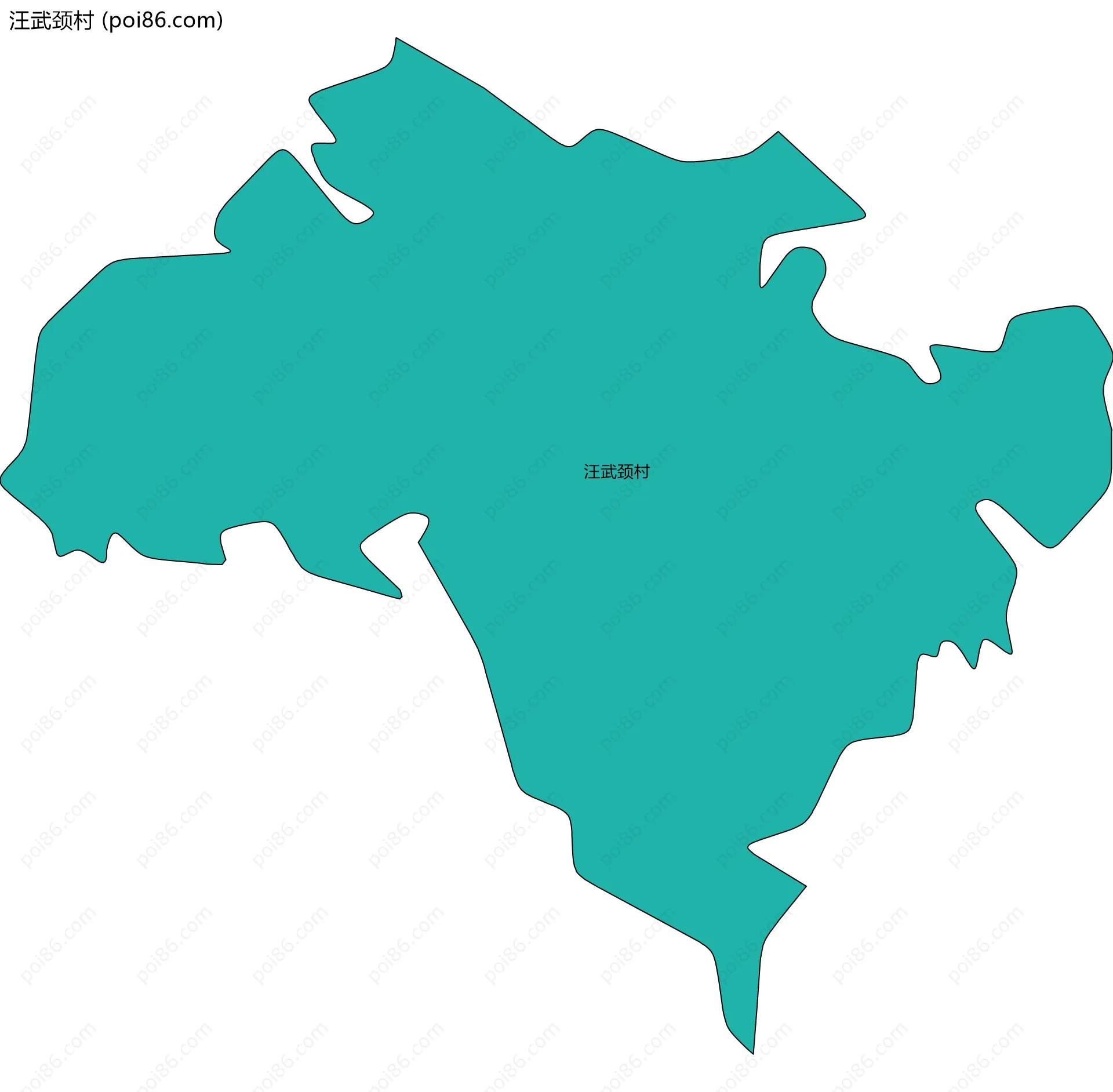 汪武颈村边界地图