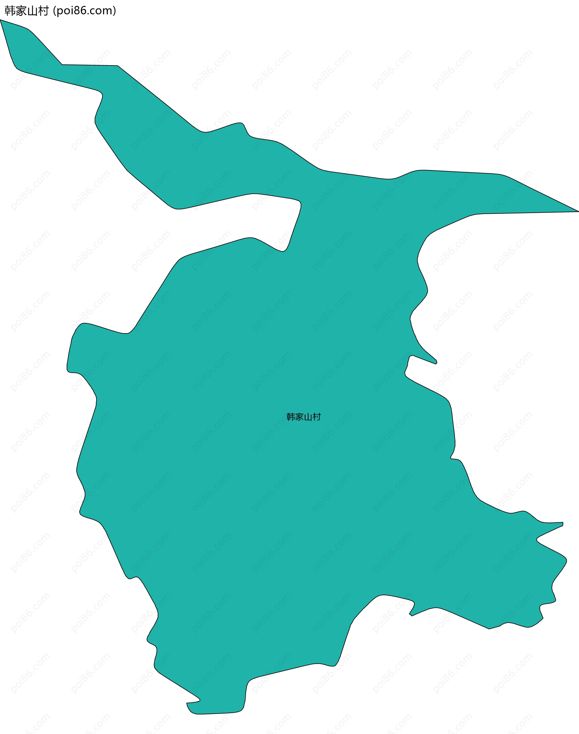 韩家山村边界地图