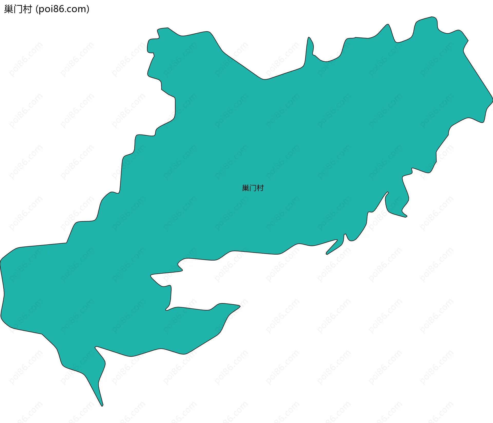 巢门村边界地图