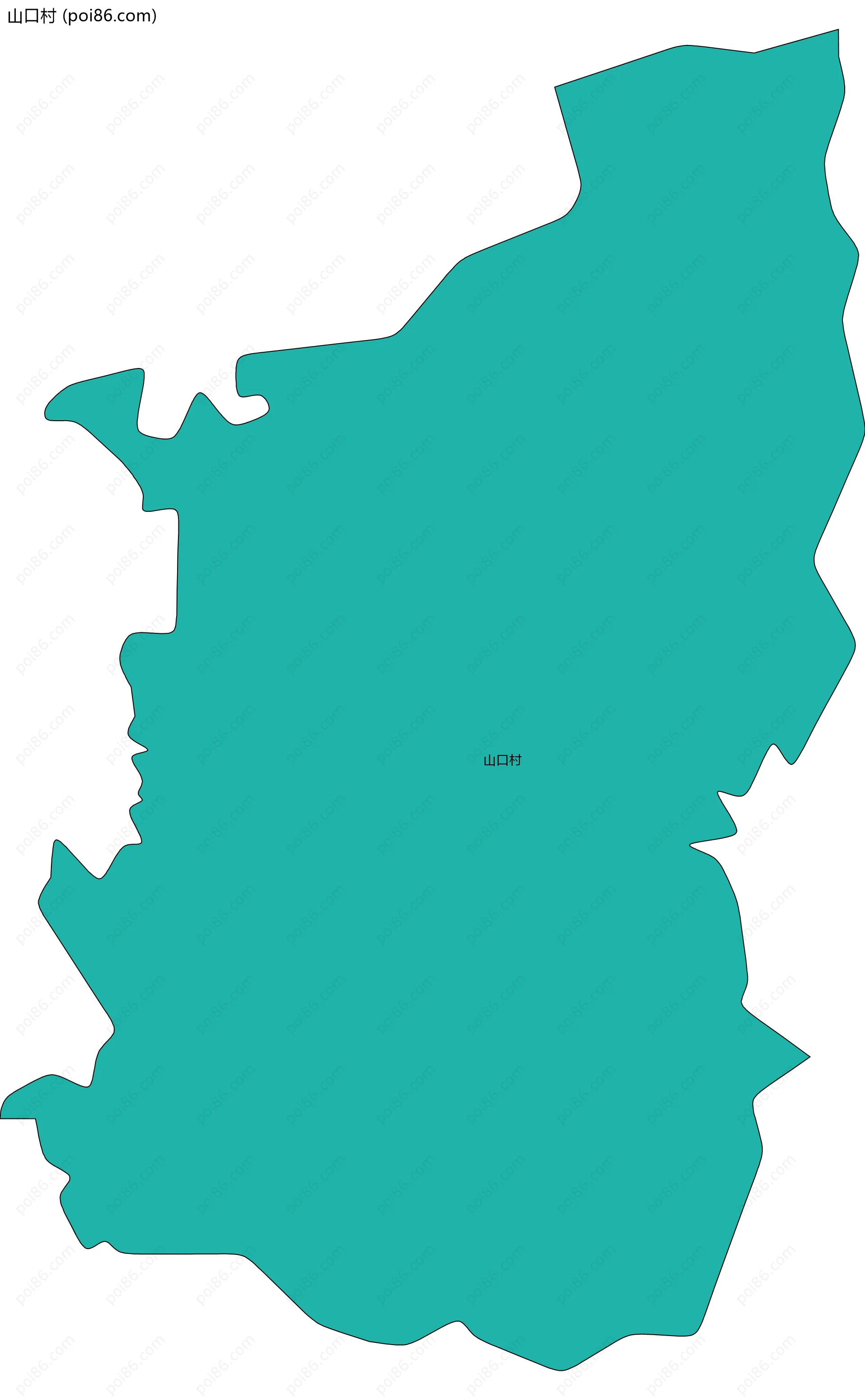 山口村边界地图