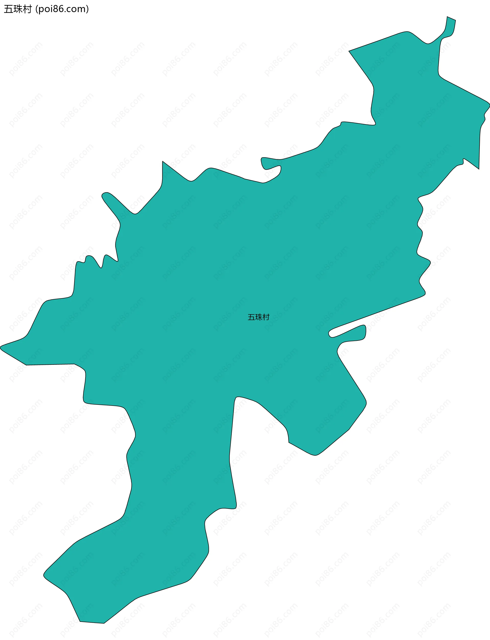 五珠村边界地图