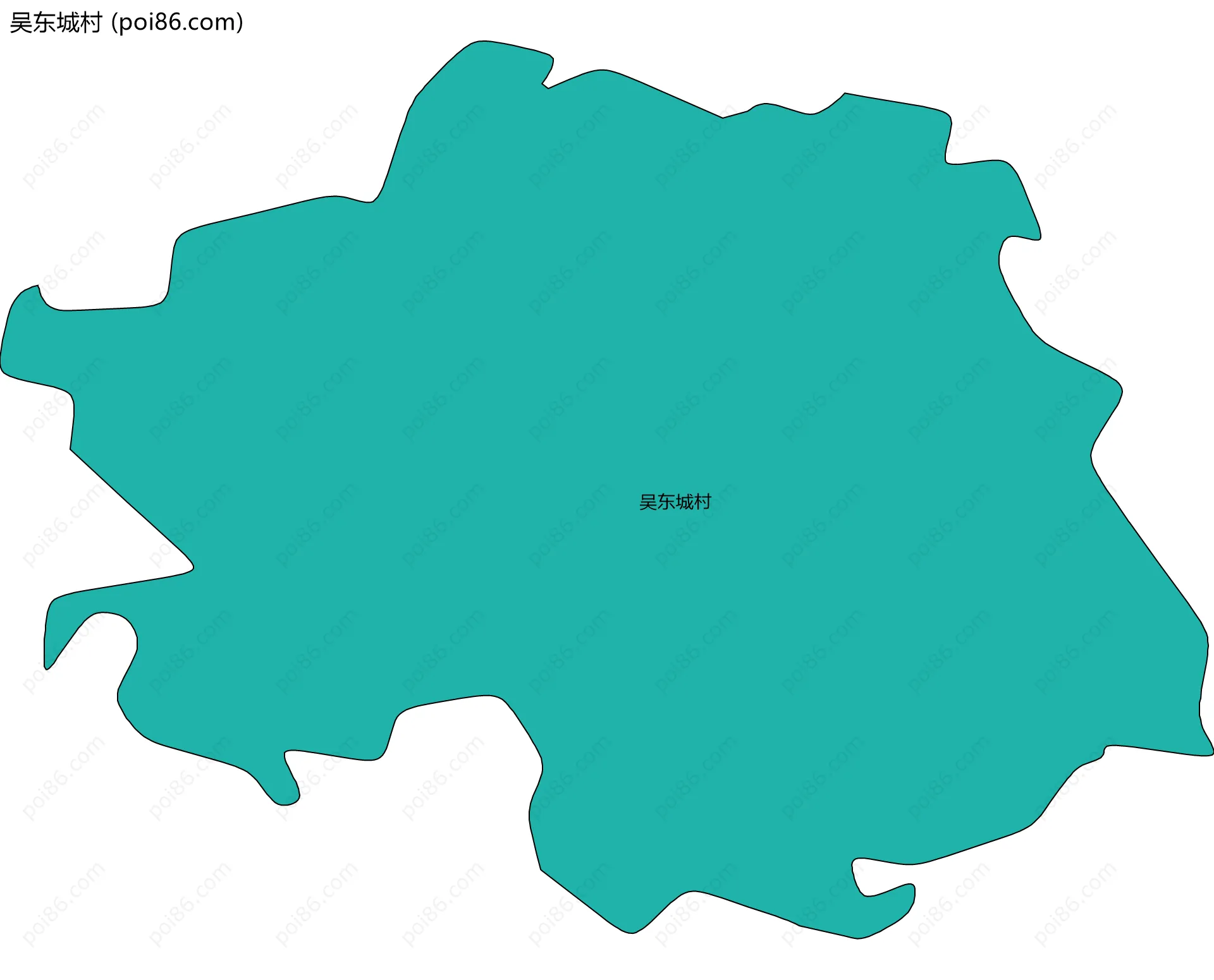 吴东城村边界地图