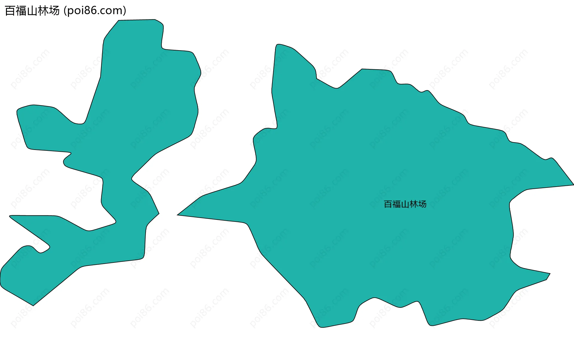 百福山林场边界地图