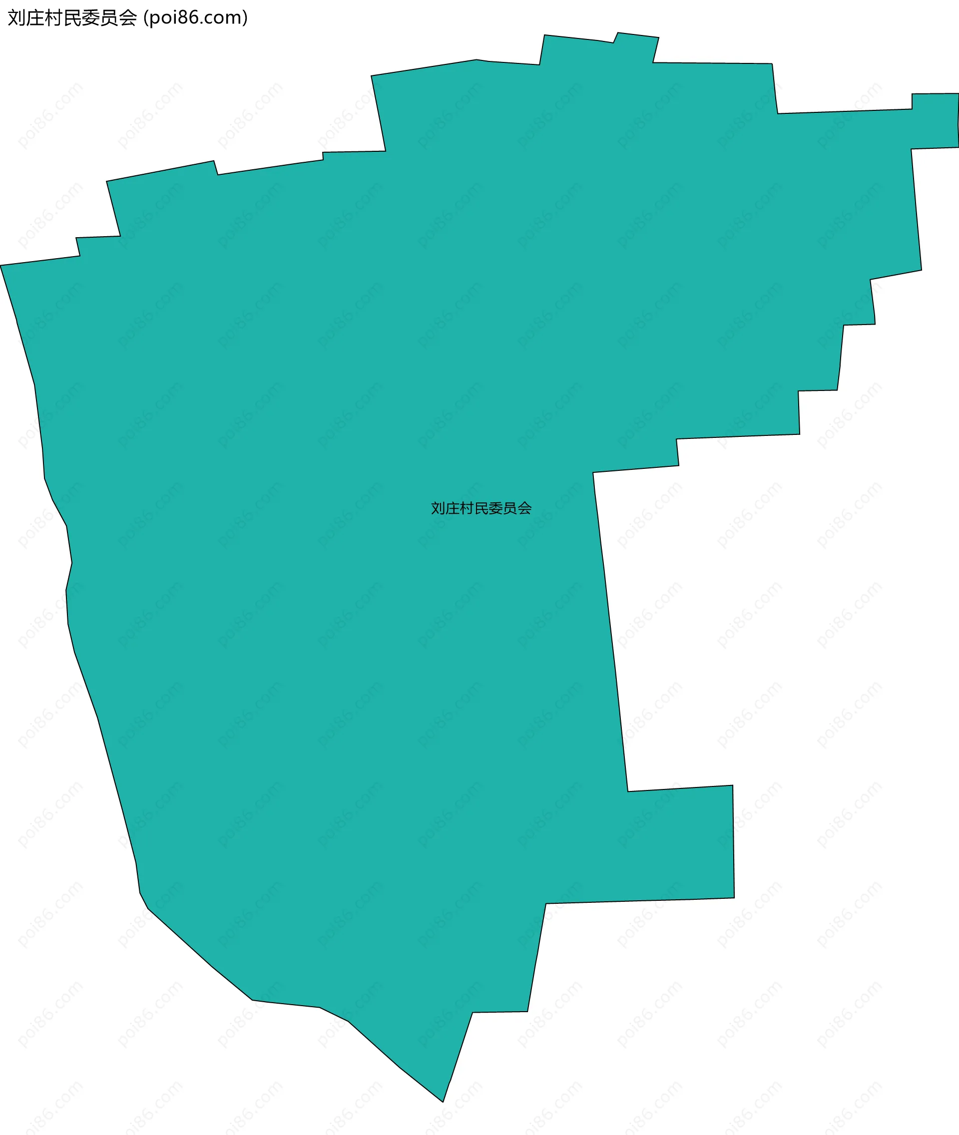 刘庄村民委员会边界地图