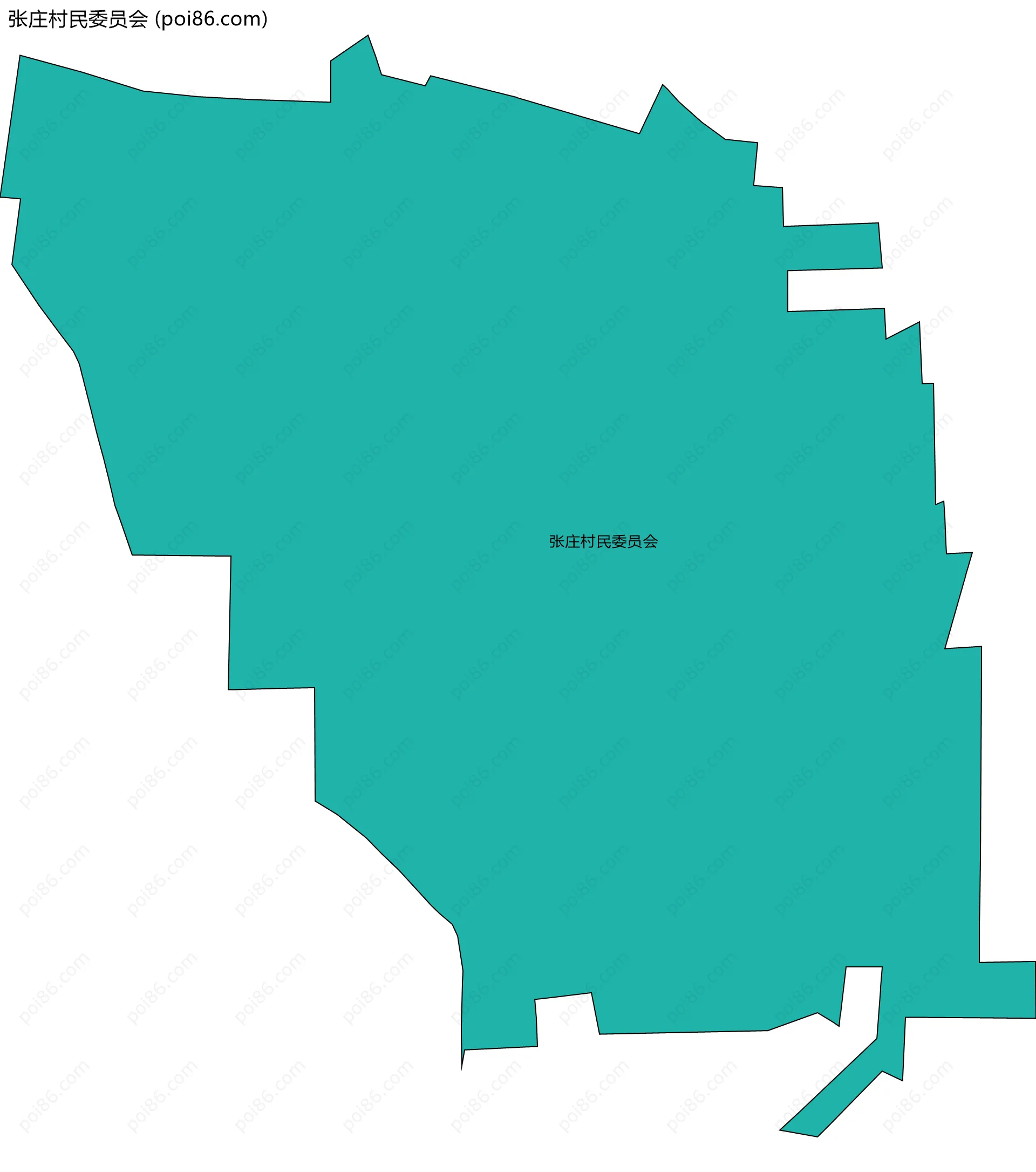 张庄村民委员会边界地图