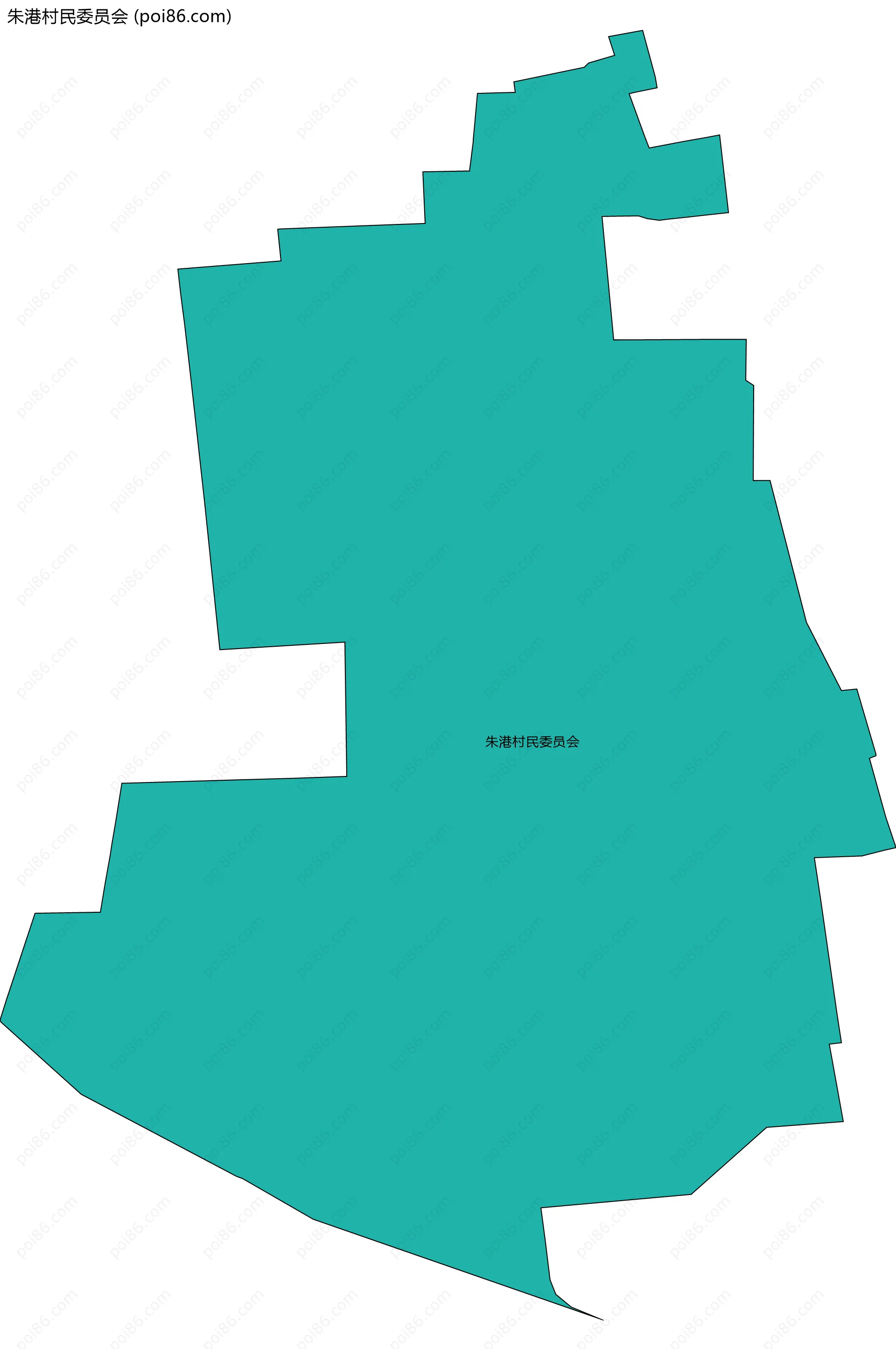 朱港村民委员会边界地图