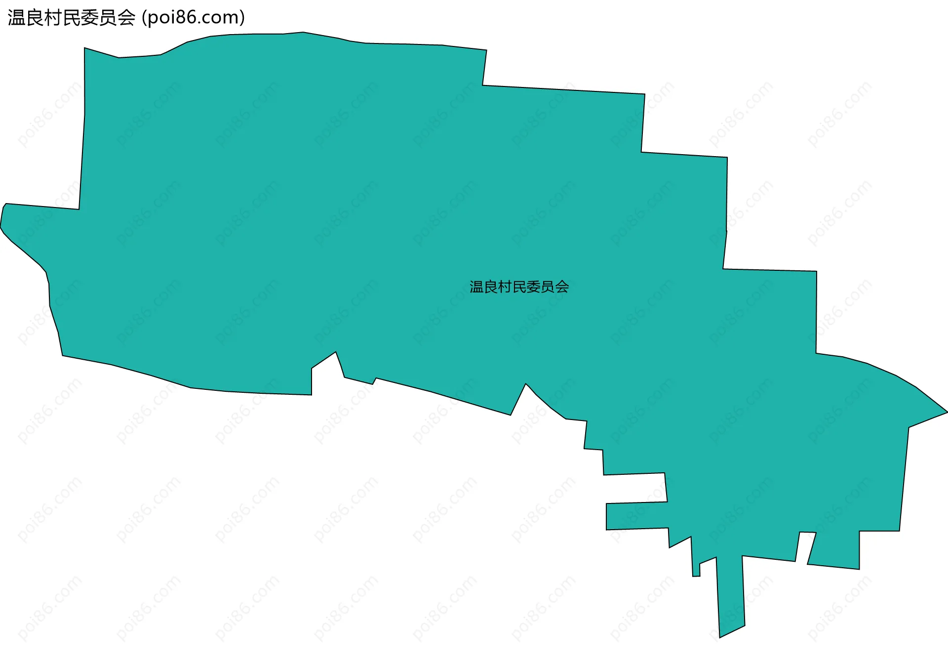 温良村民委员会边界地图