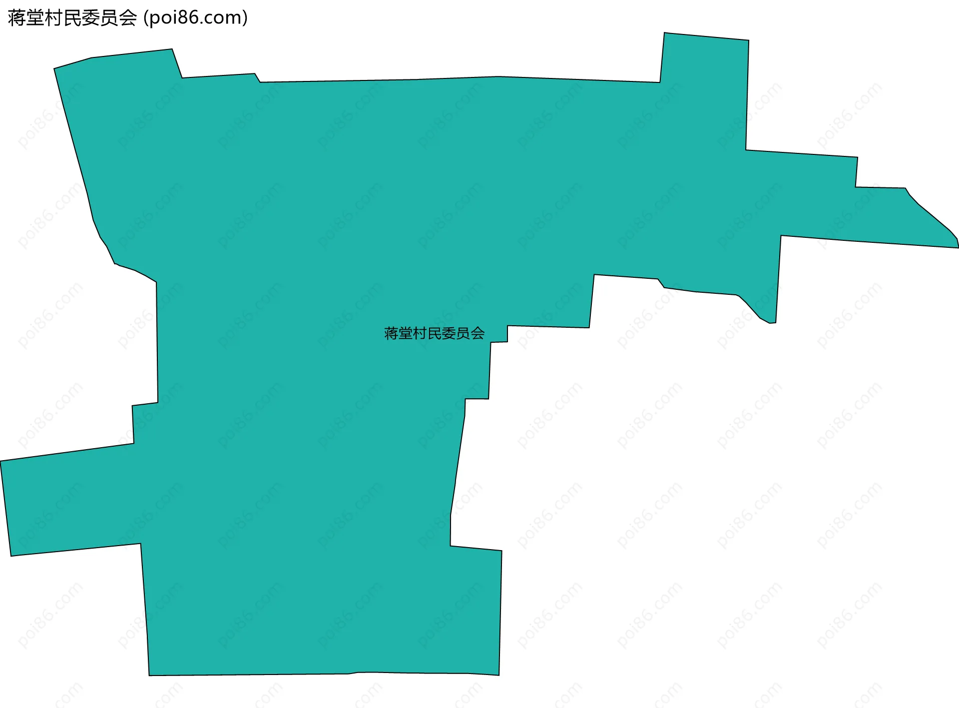 蒋堂村民委员会边界地图