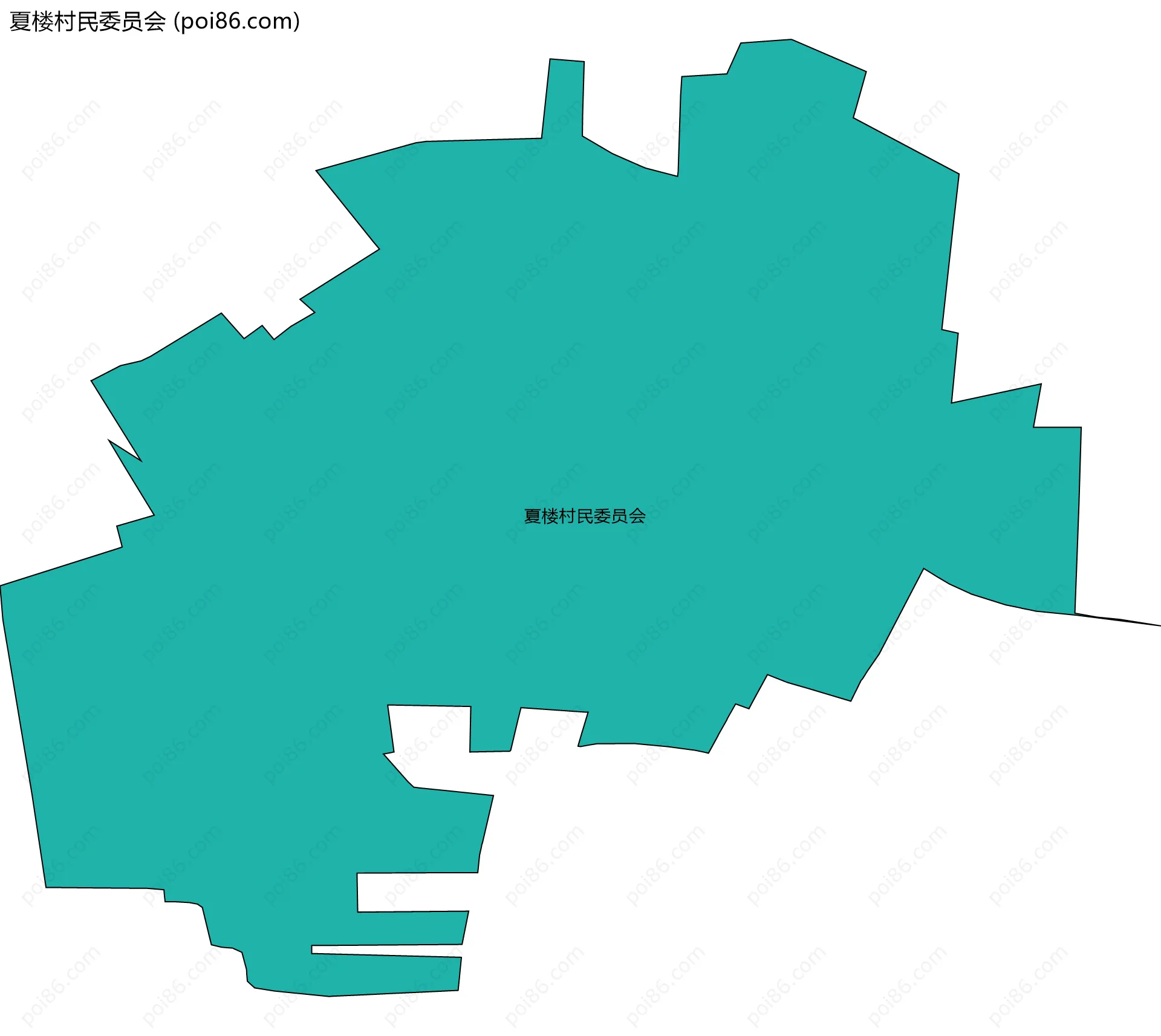 夏楼村民委员会边界地图