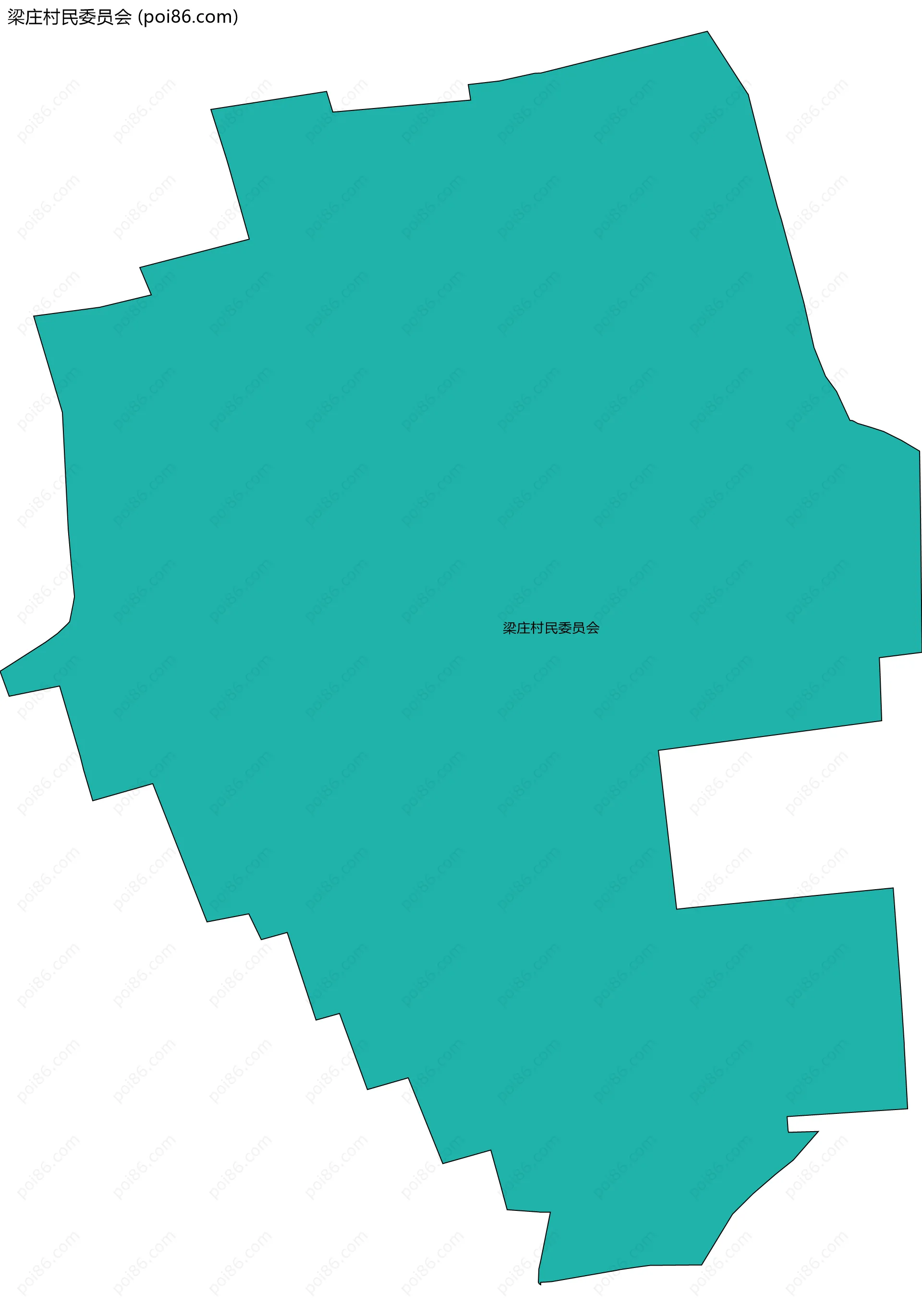 梁庄村民委员会边界地图