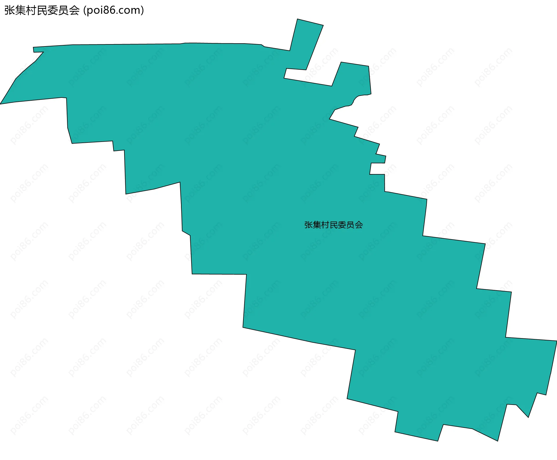 张集村民委员会边界地图
