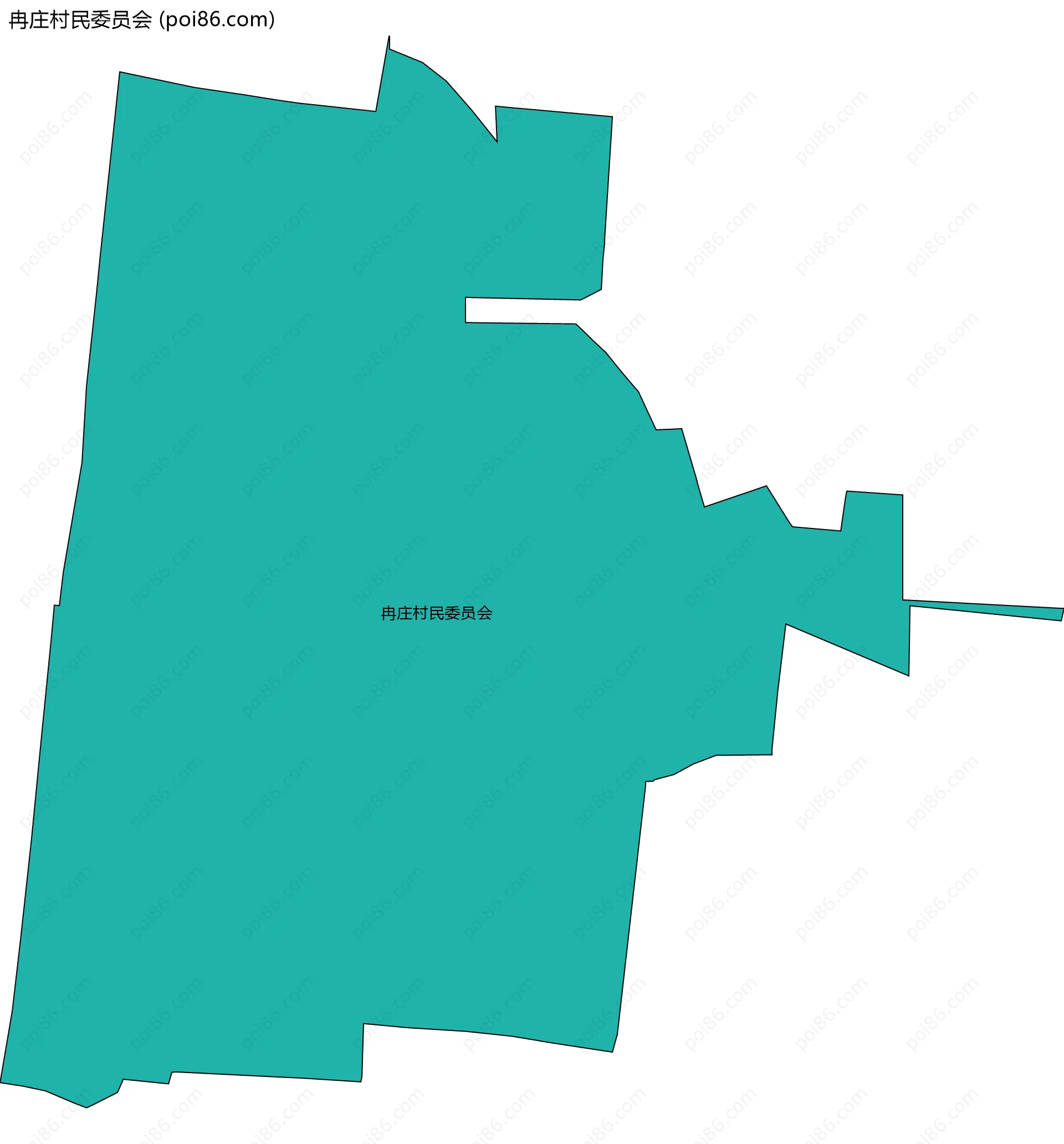 冉庄村民委员会边界地图