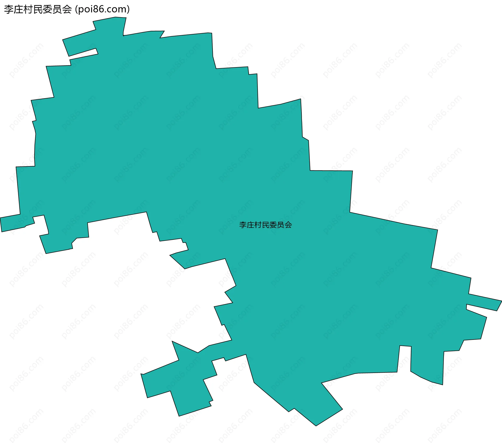李庄村民委员会边界地图
