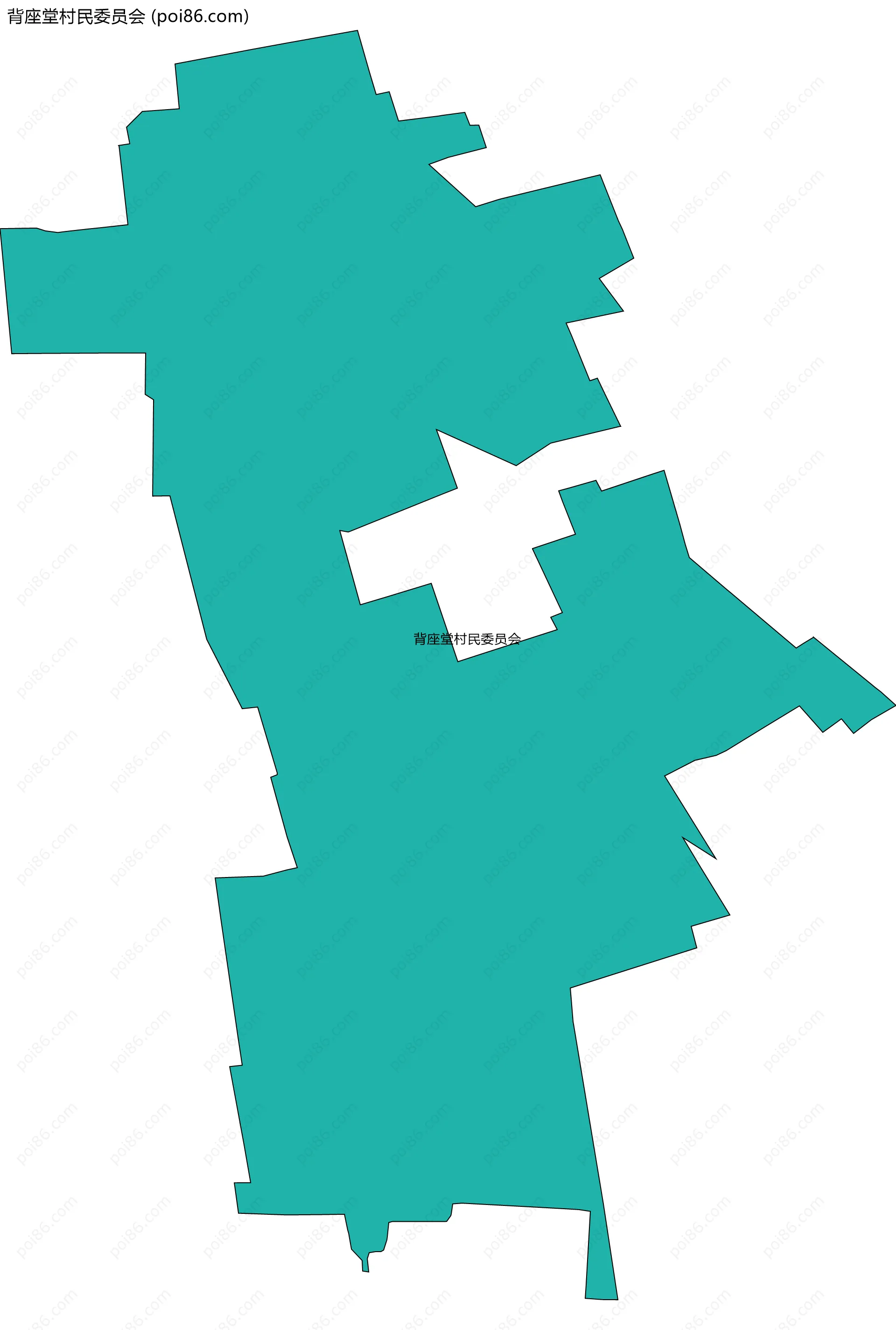 背座堂村民委员会边界地图