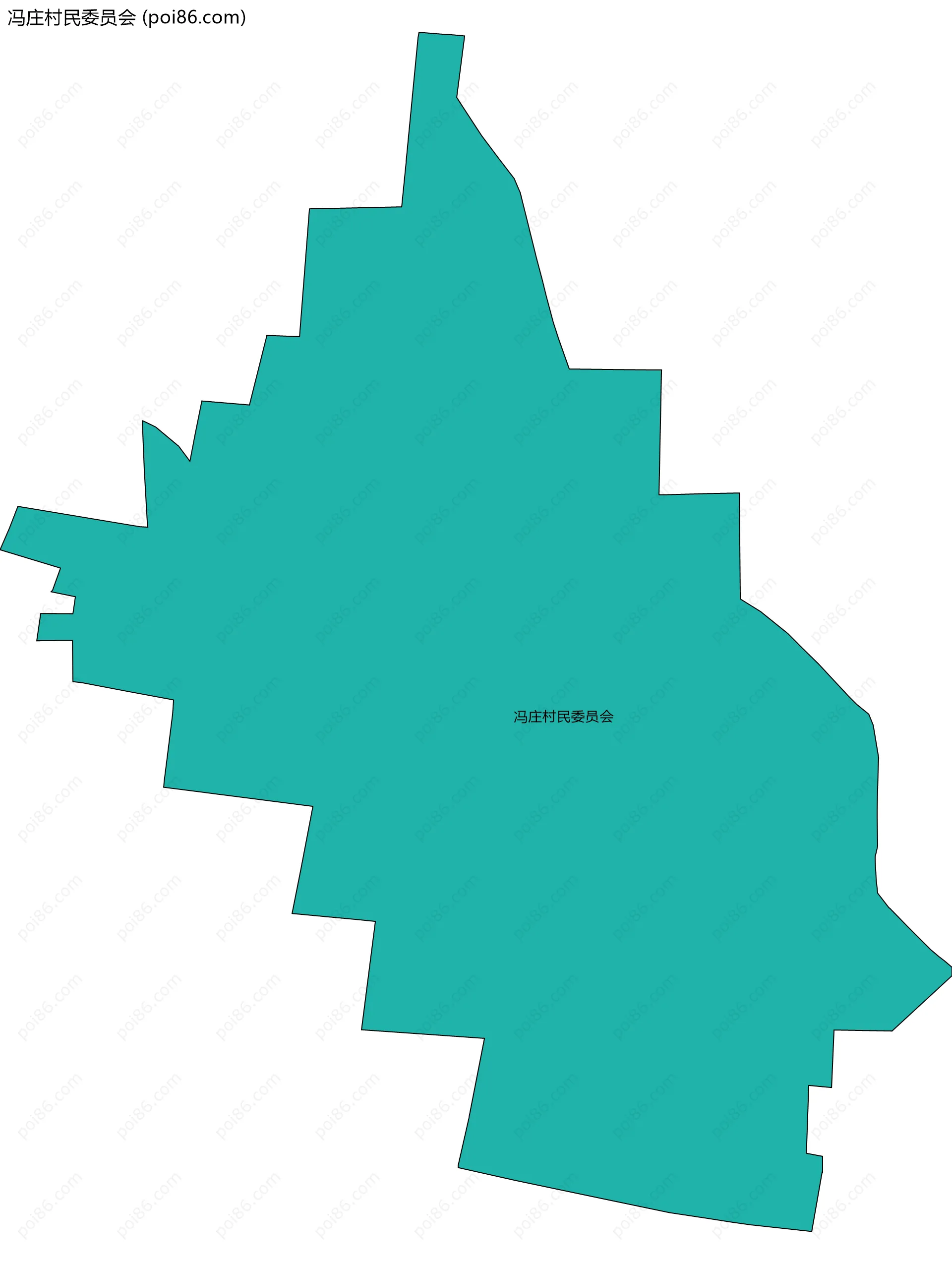 冯庄村民委员会边界地图