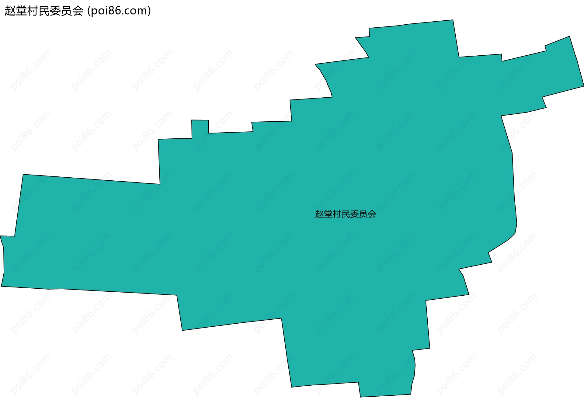 赵堂村民委员会边界地图