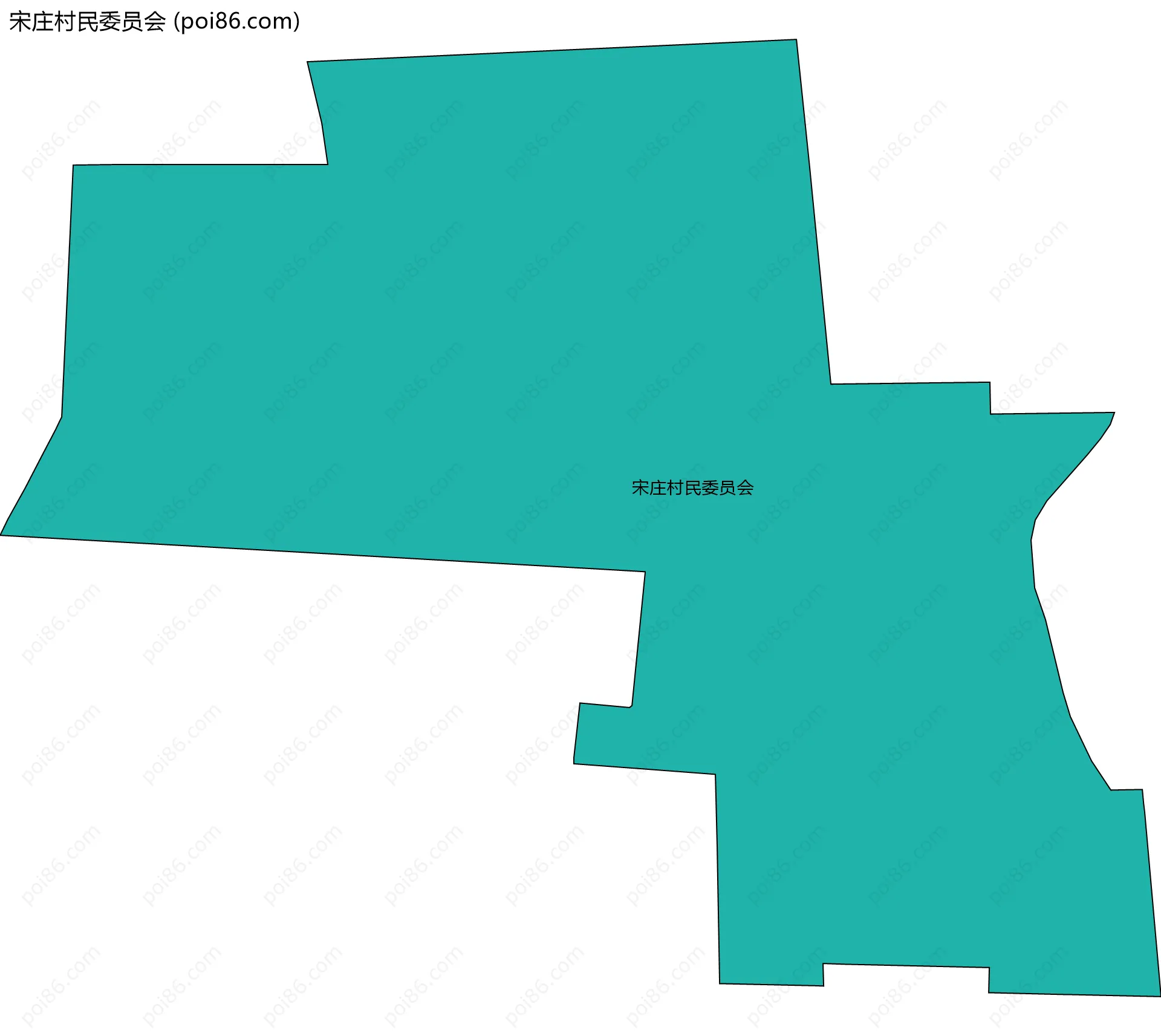 宋庄村民委员会边界地图