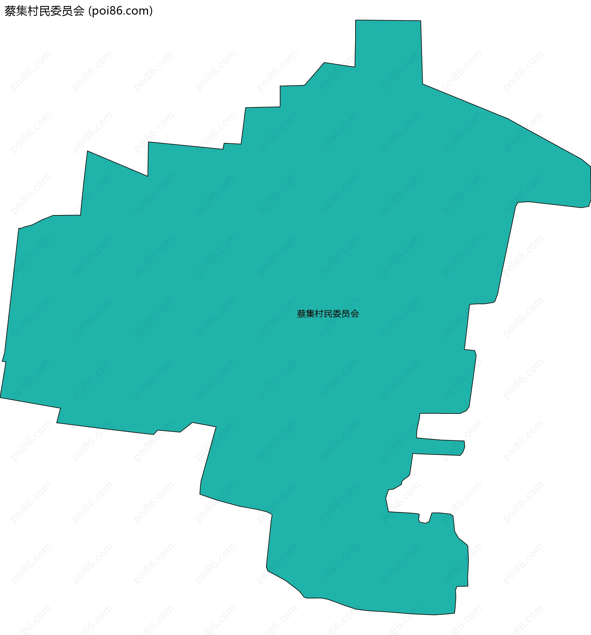 蔡集村民委员会边界地图