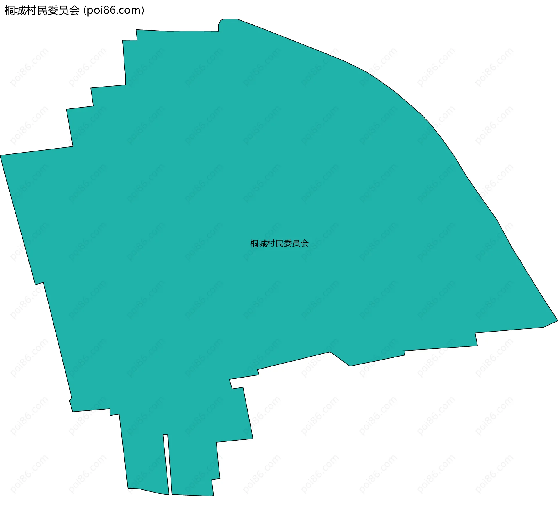 桐城村民委员会边界地图